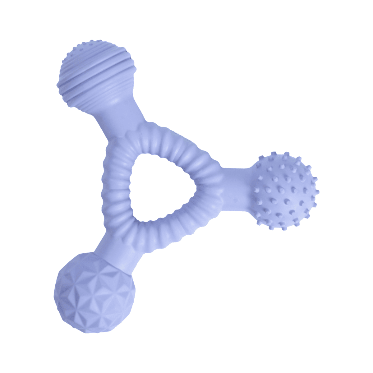 Ezra Play Dumbell- Purple Rubber Toy