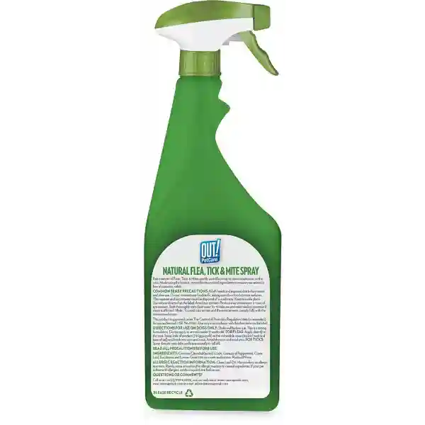 OUT! Natural Flea and Tick Spray for Pets, 500 ml