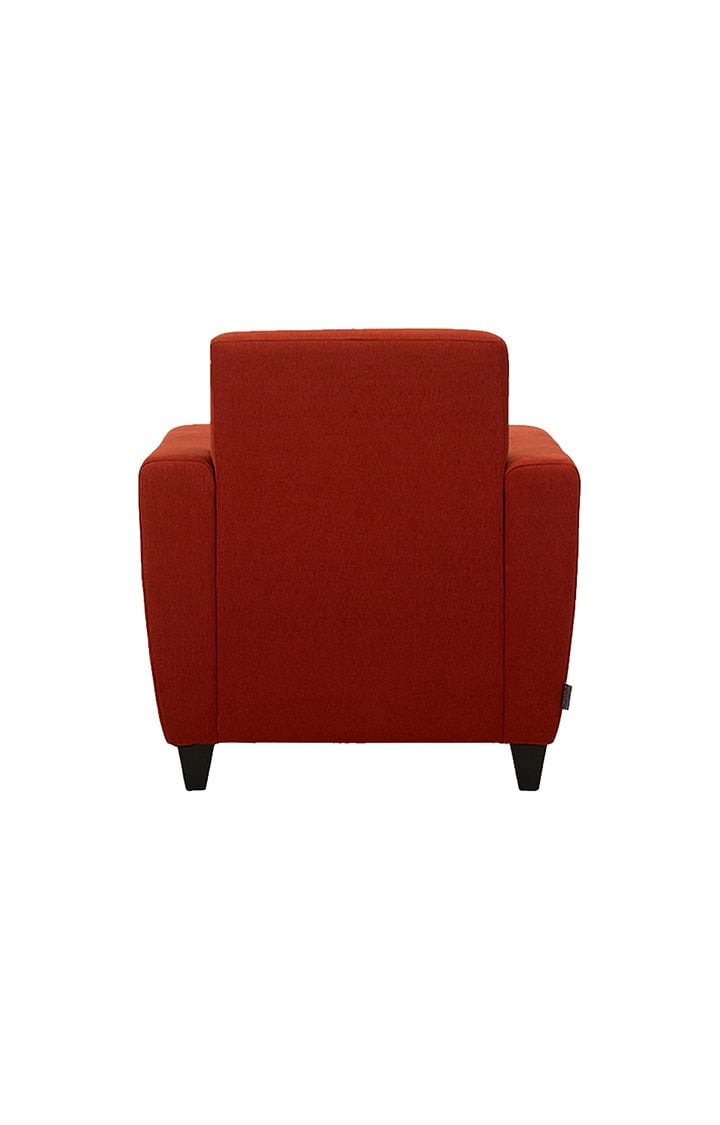 neudot Elegance Sofa for Living Room |1 Person Sofa|Premium Fabric with Cushioned Armrest | Solid Wood Frame|1 Seater in Rusty Cider Orange Color