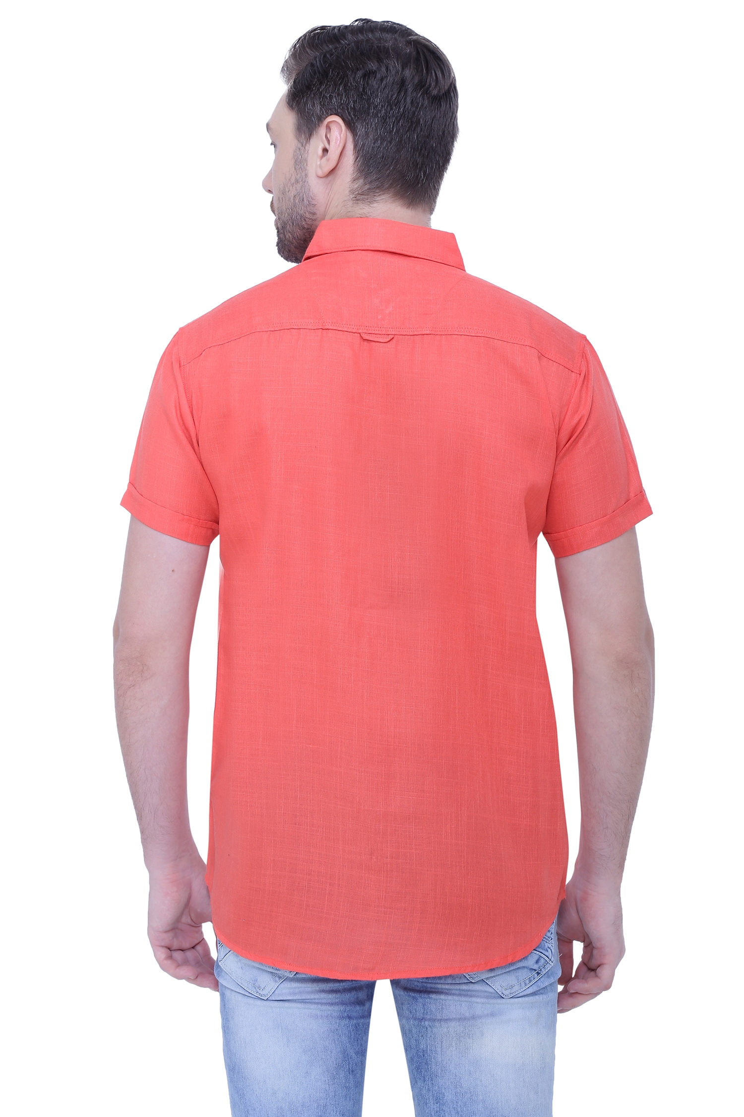 Kuons Avenue | Kuons Avenue Men's Linen Blend Half Sleeves Casual Shirt-KACLHS1233 2