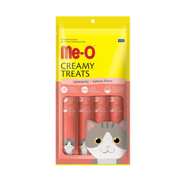 Me O Creamy Salmon and Creamy Chicken and Liver Cat Treat Combo (2 x 60g)