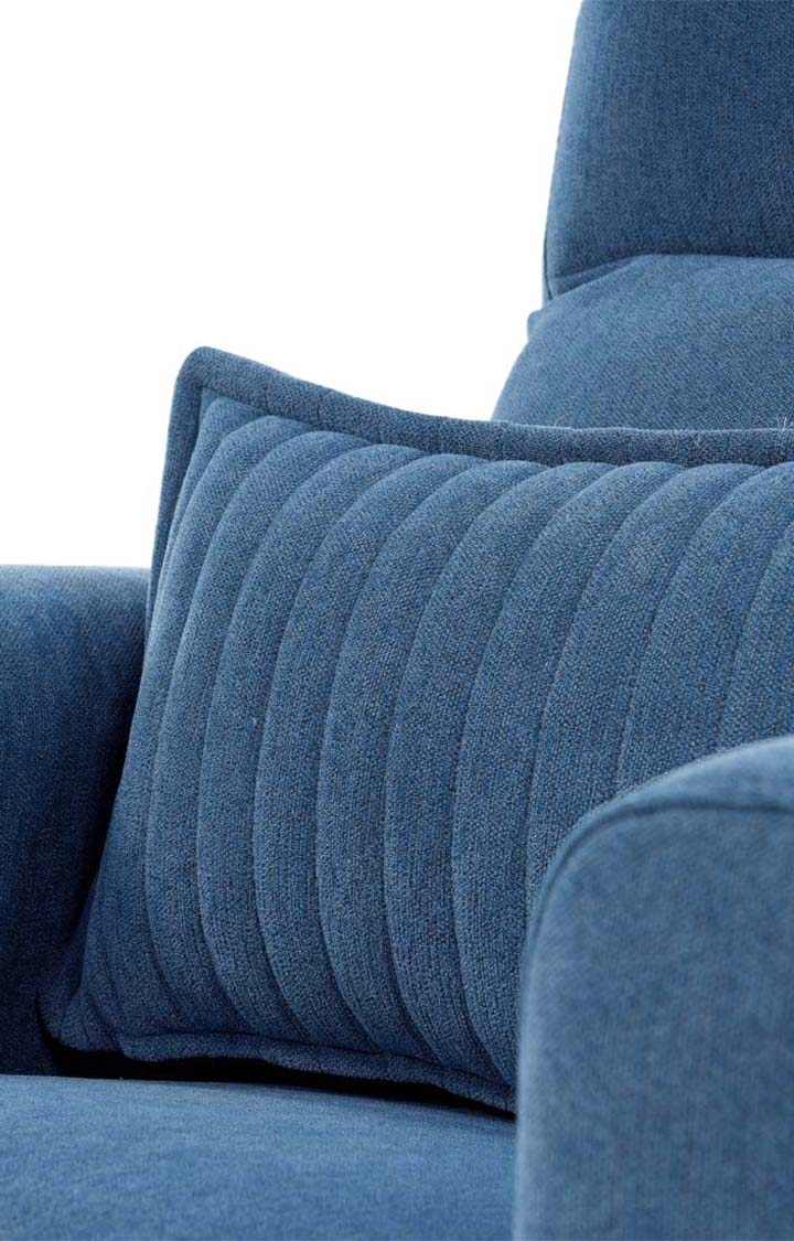neudot Eazy Boy Single Seater Fabric Recliner - Dusky Blue