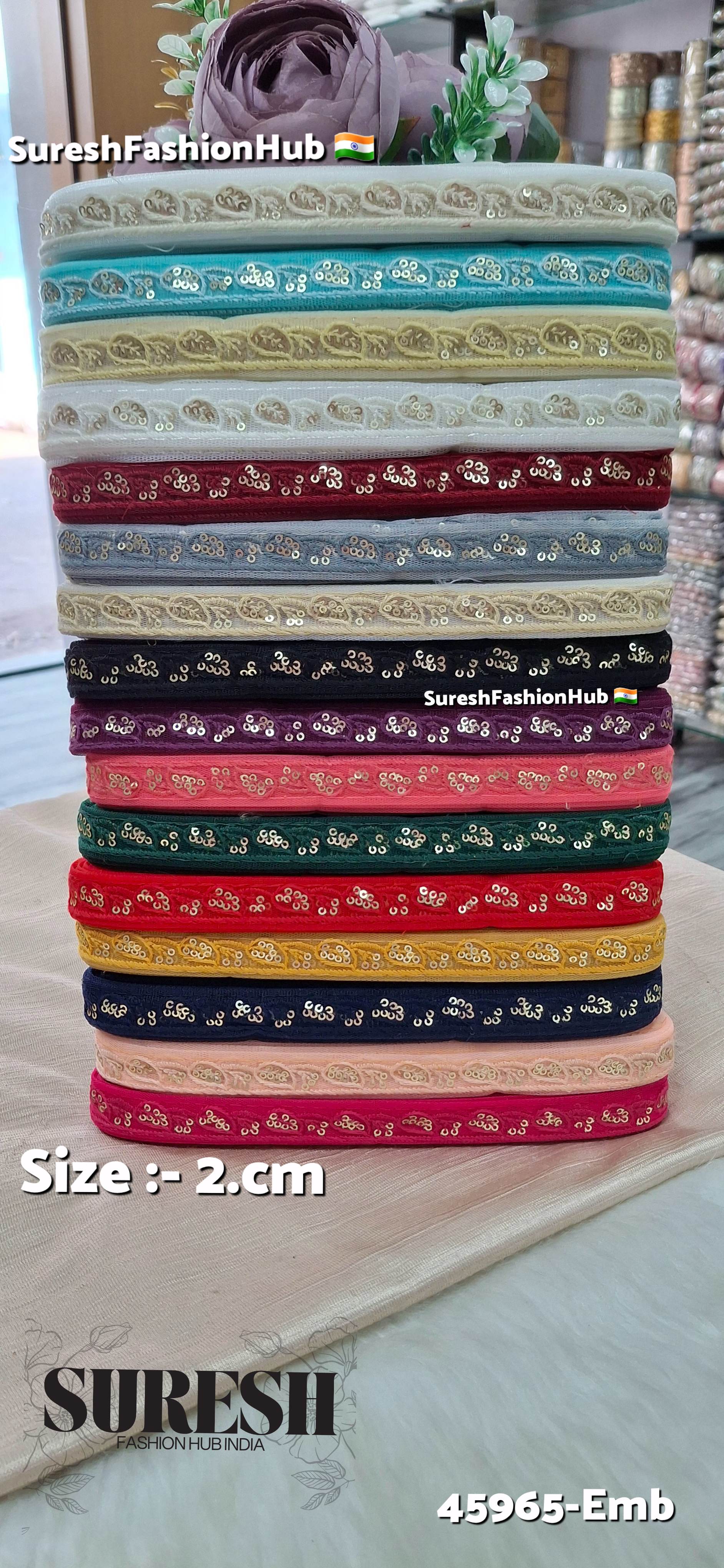 Red Tone-on-Tone Net Embroidery Lace