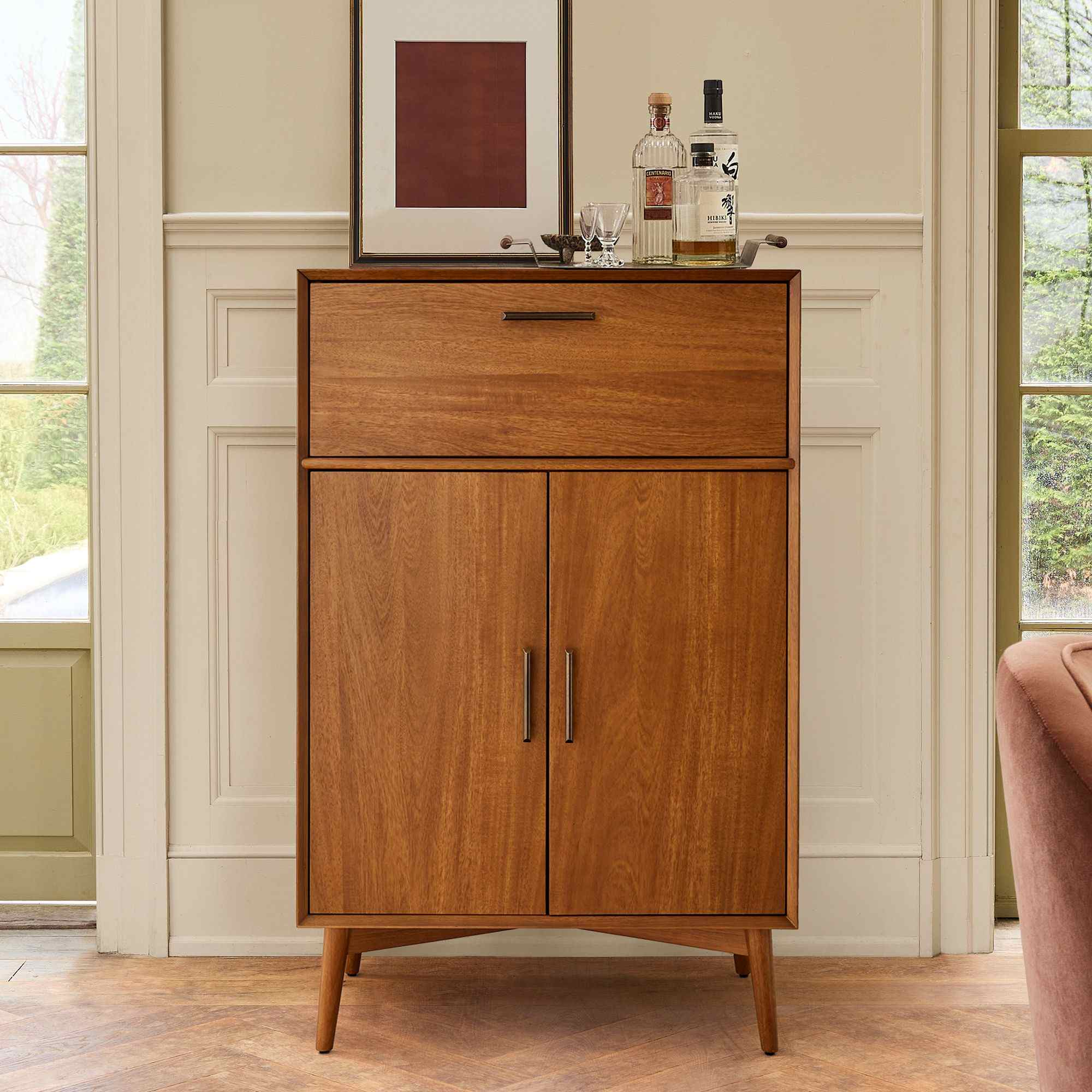 west elm | Mid-Century Bar Cabinet - Acorn