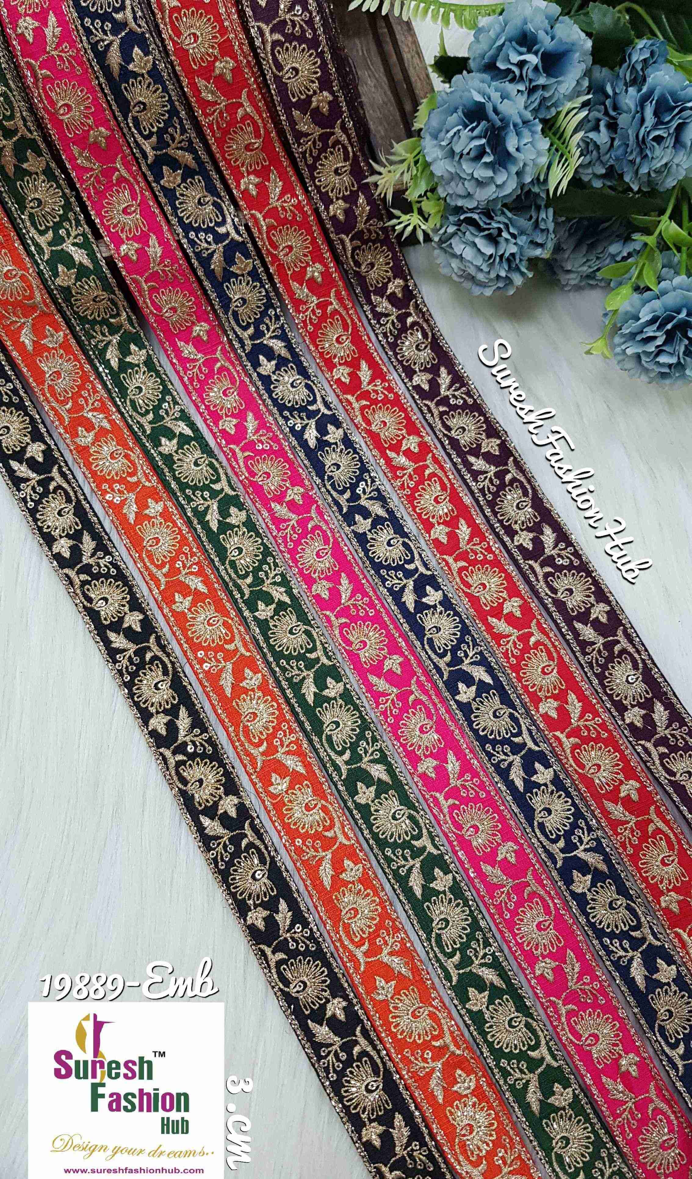 Indian Laces Embellishments Embroidery Saree Border  Wholesale Silk Crafting Sewing Decorative Designer Ribbons #bohobagmaking #fedorahats  #minne  #lndianlaces  #Sareeborder #アニー都城  #pasamanerías #pasamaneriasbordadas #Embellishments #可愛いマスク  #Embroiderytrimmings #アクセサリーパーツ #インドレース #homedecorating #galonesimportados #