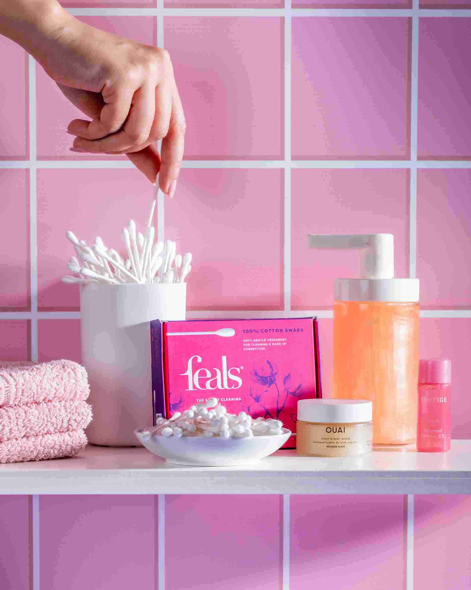 Cotton EarBuds, Cotton Swabs, Eco-Packaged, Chemical Free, Biodegradable | 100 Paper Stem, 200 Cotton Swabs Per Pack (Pack of 6) - 600 Sticks, 1200 Swabs