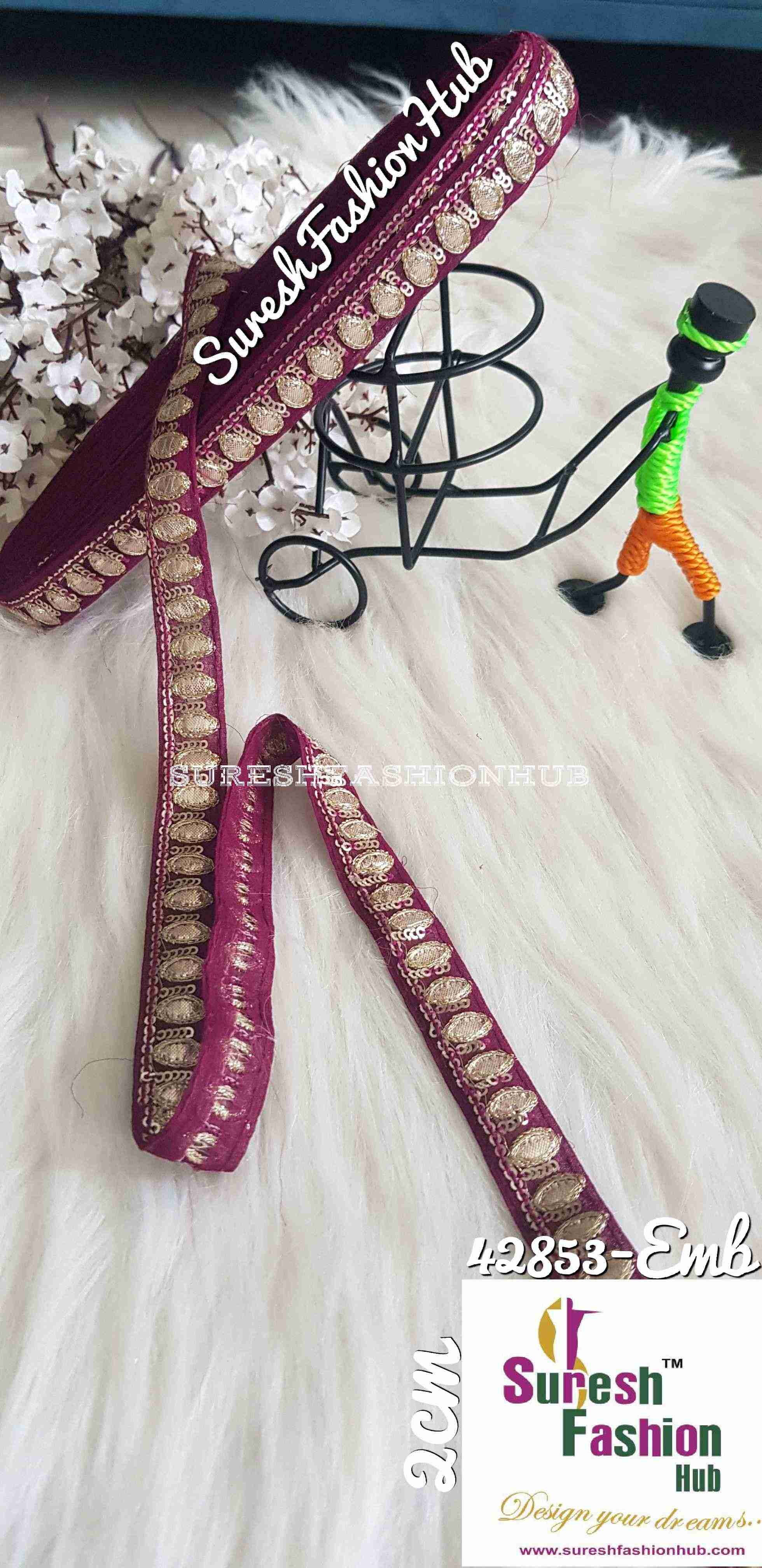Prestige Purple Gota Pati Trim