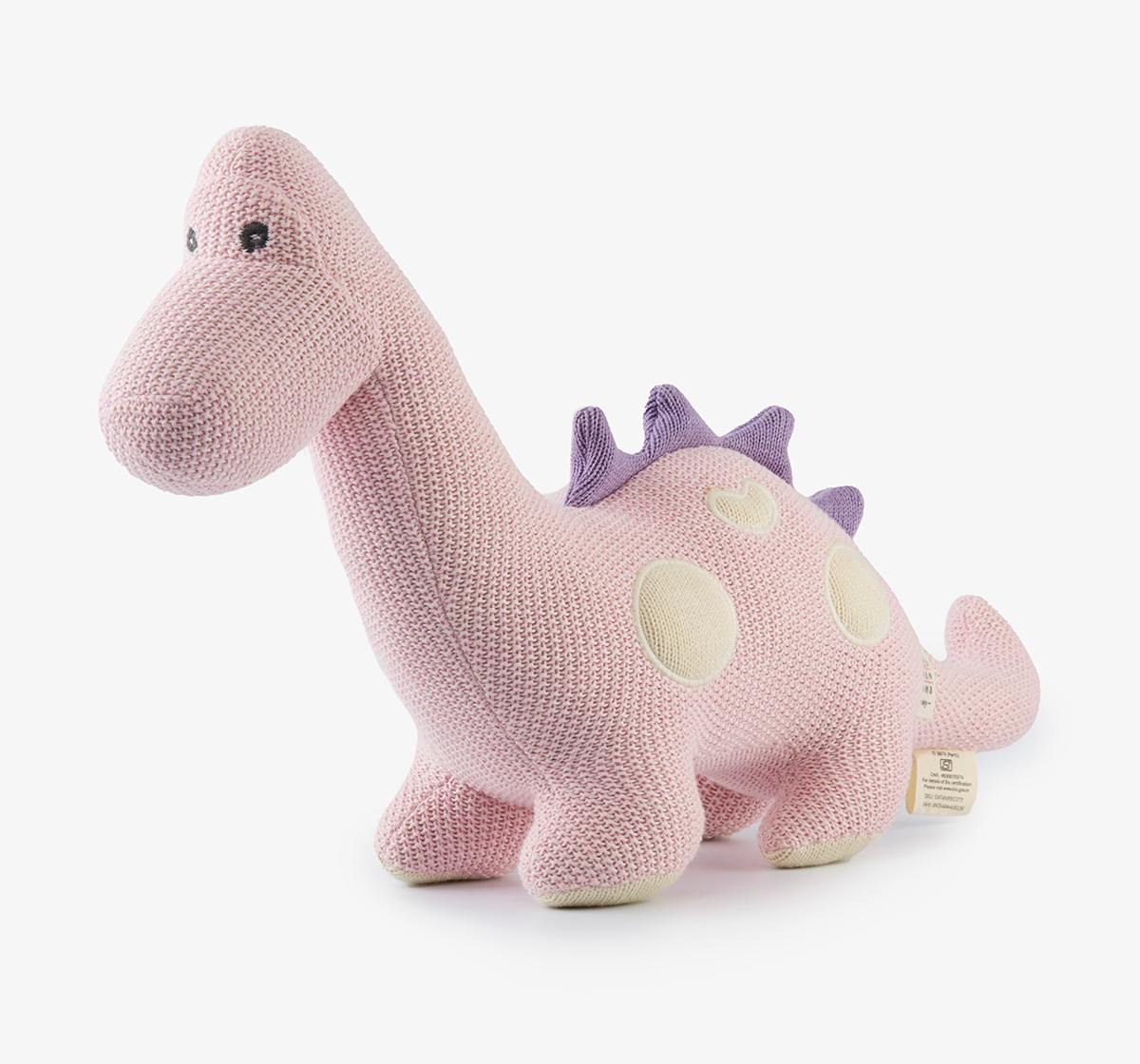 Ed-a-Mamma Flat Knit Doll - Dino (Pink)