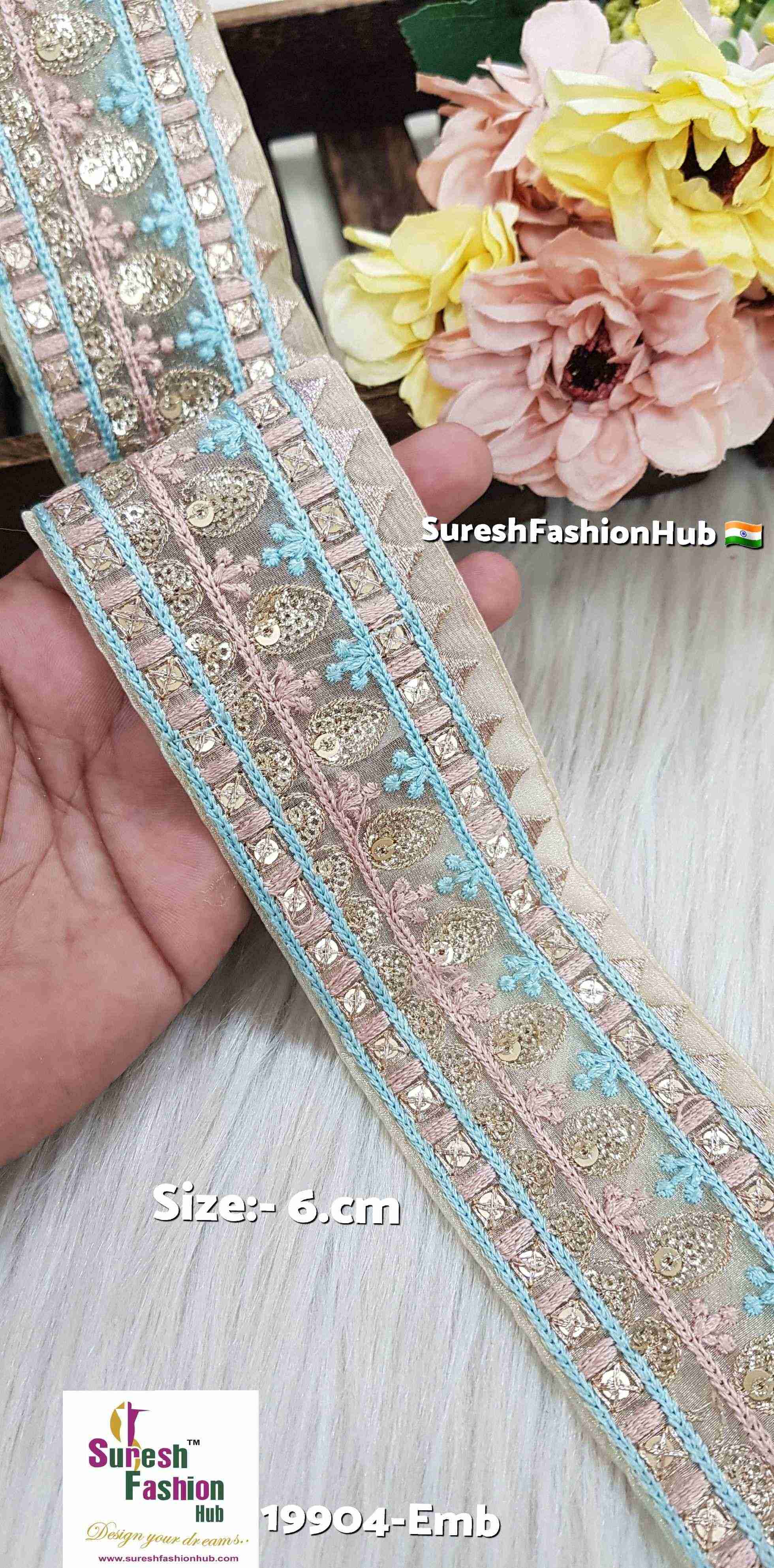 Light Mauve-Blue Multi-Layered Organza Lace