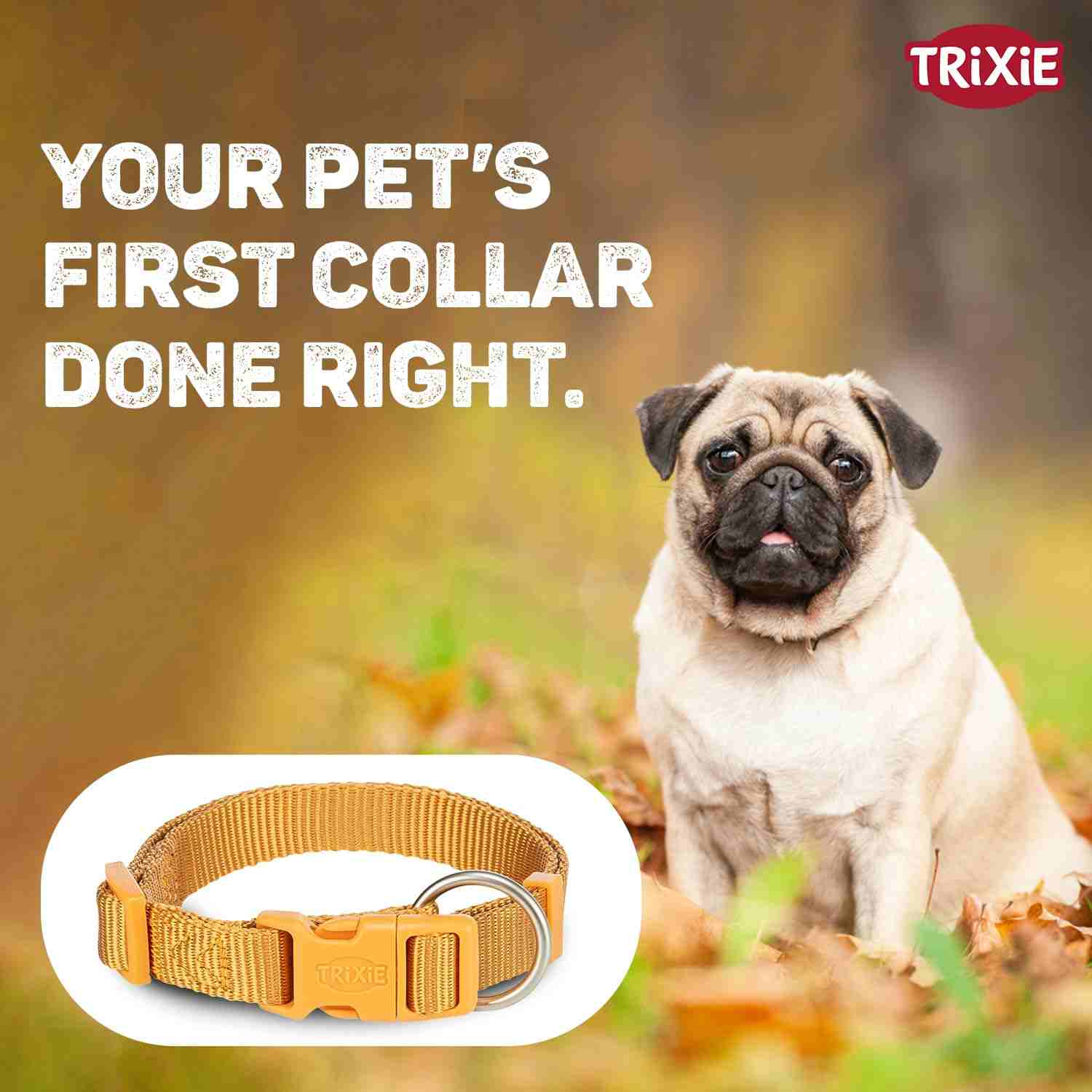 Trixie Premium Nylon Dog Collar (Curry)