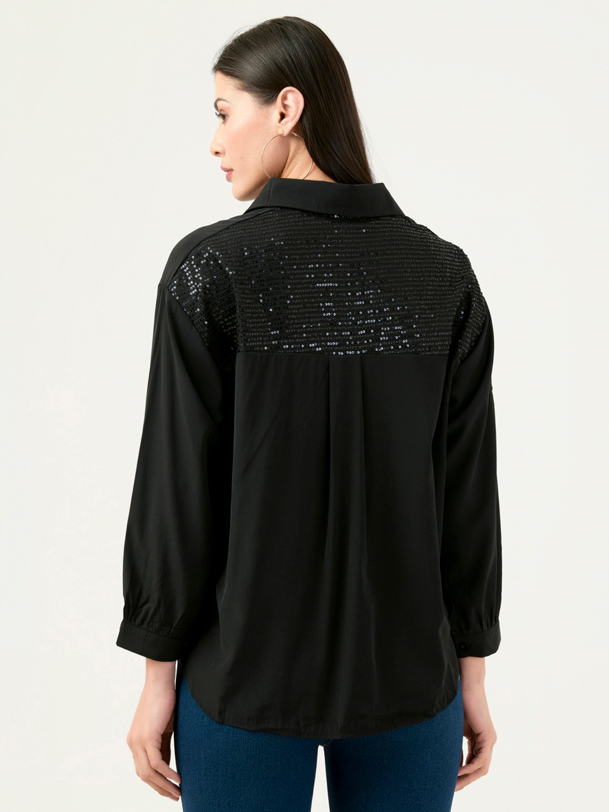 Albion Women Smart Premium Black Casual Shirt