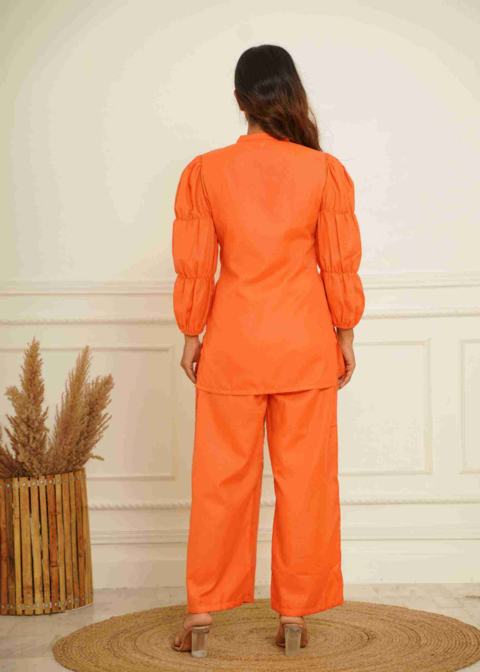 BLENDED ORANGE COTTON CO-ORD SET