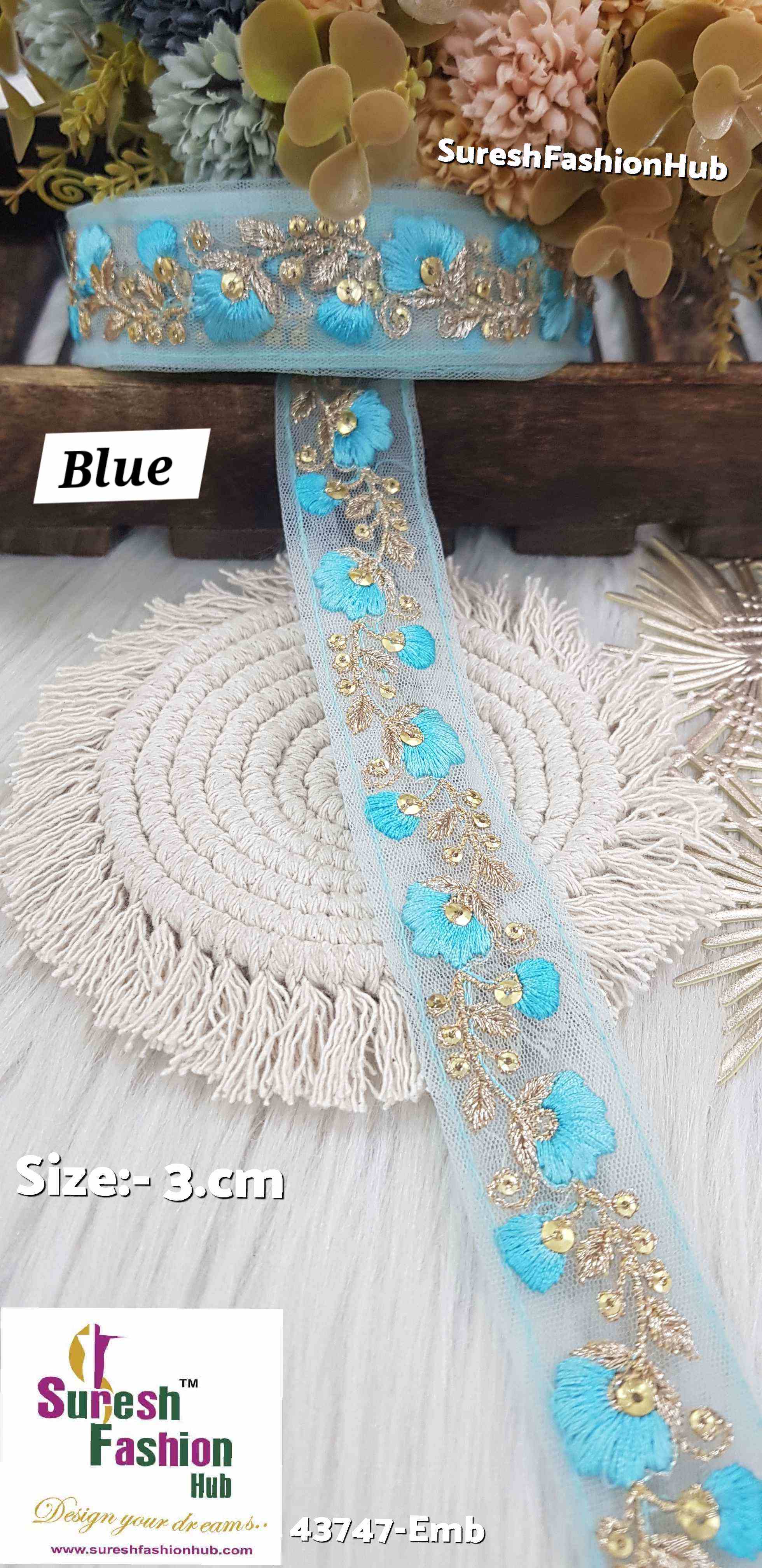 Blue Bliss Embroidery Lace