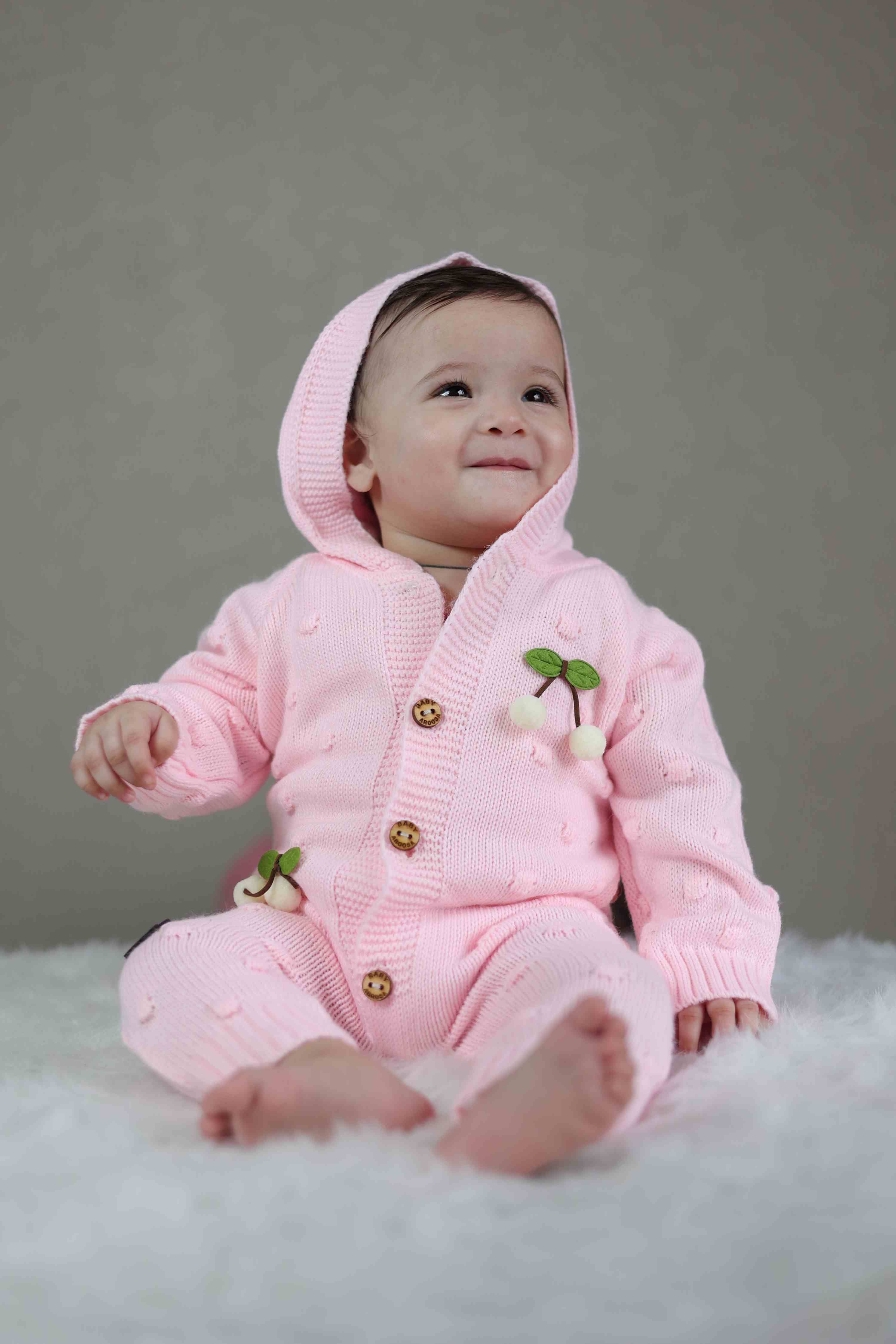 Blush Cherry Knitted Winter Jumpsuit