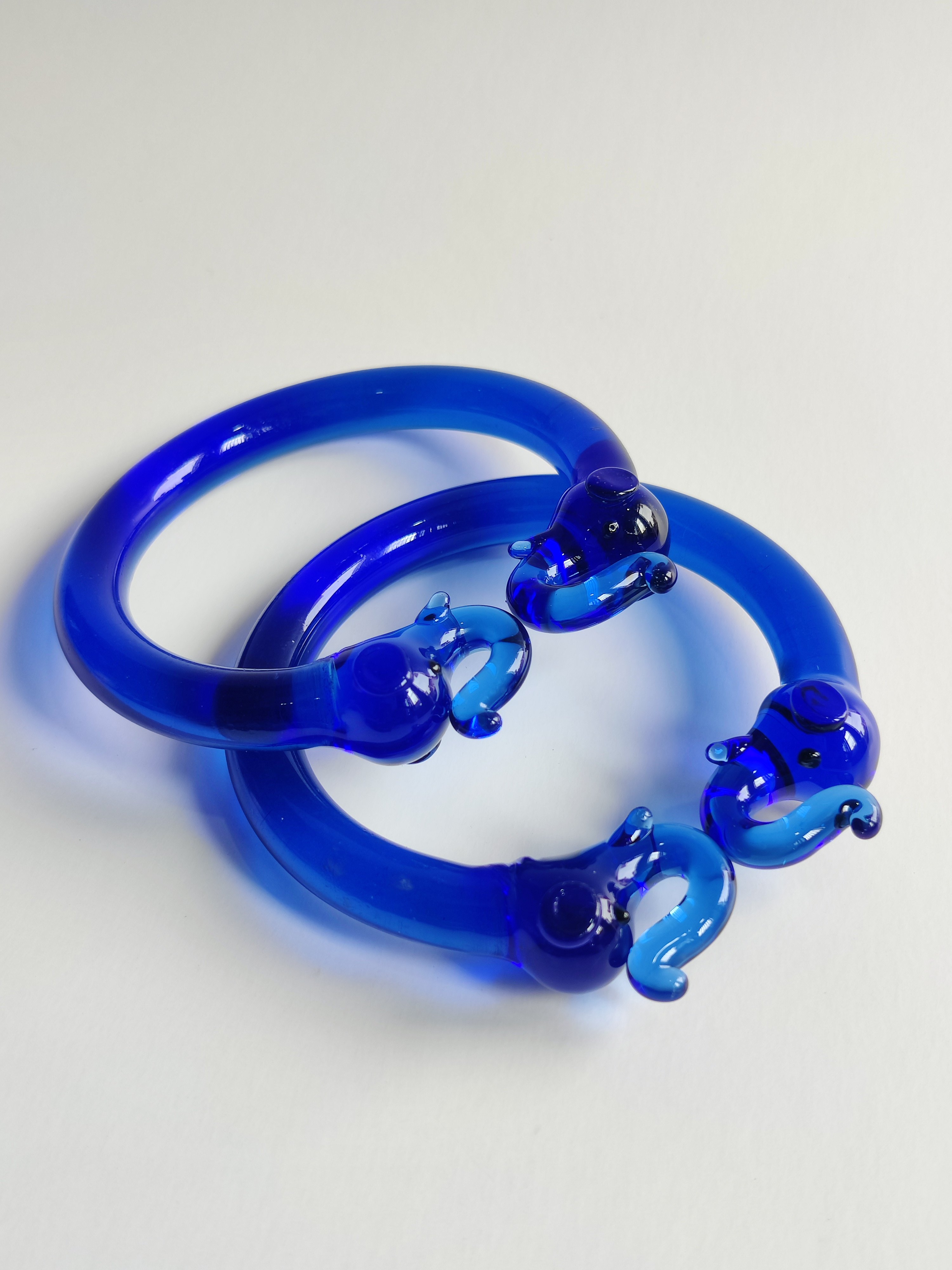 Elephant bangle blue
