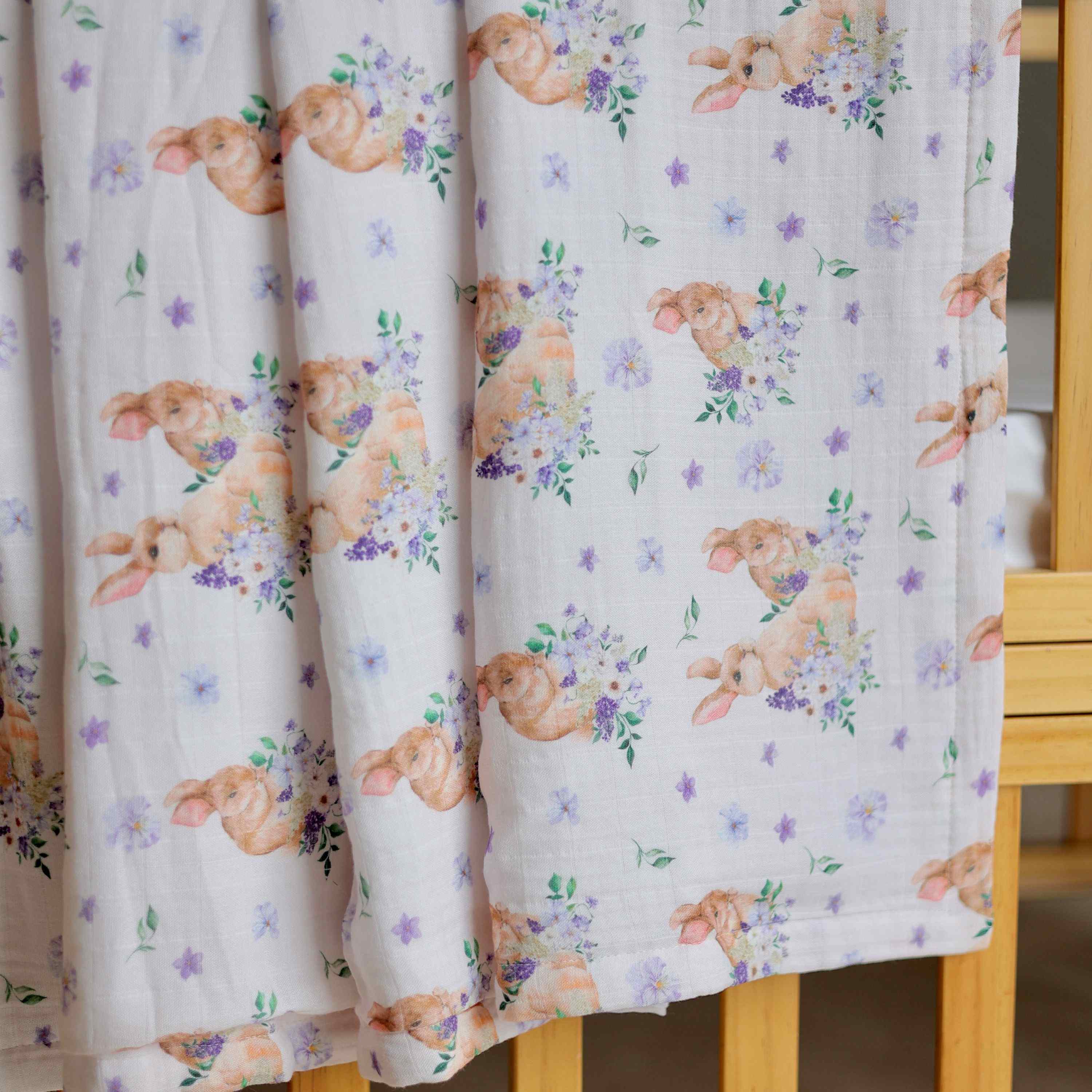 Squirrel Snuggles Muslin Blanket