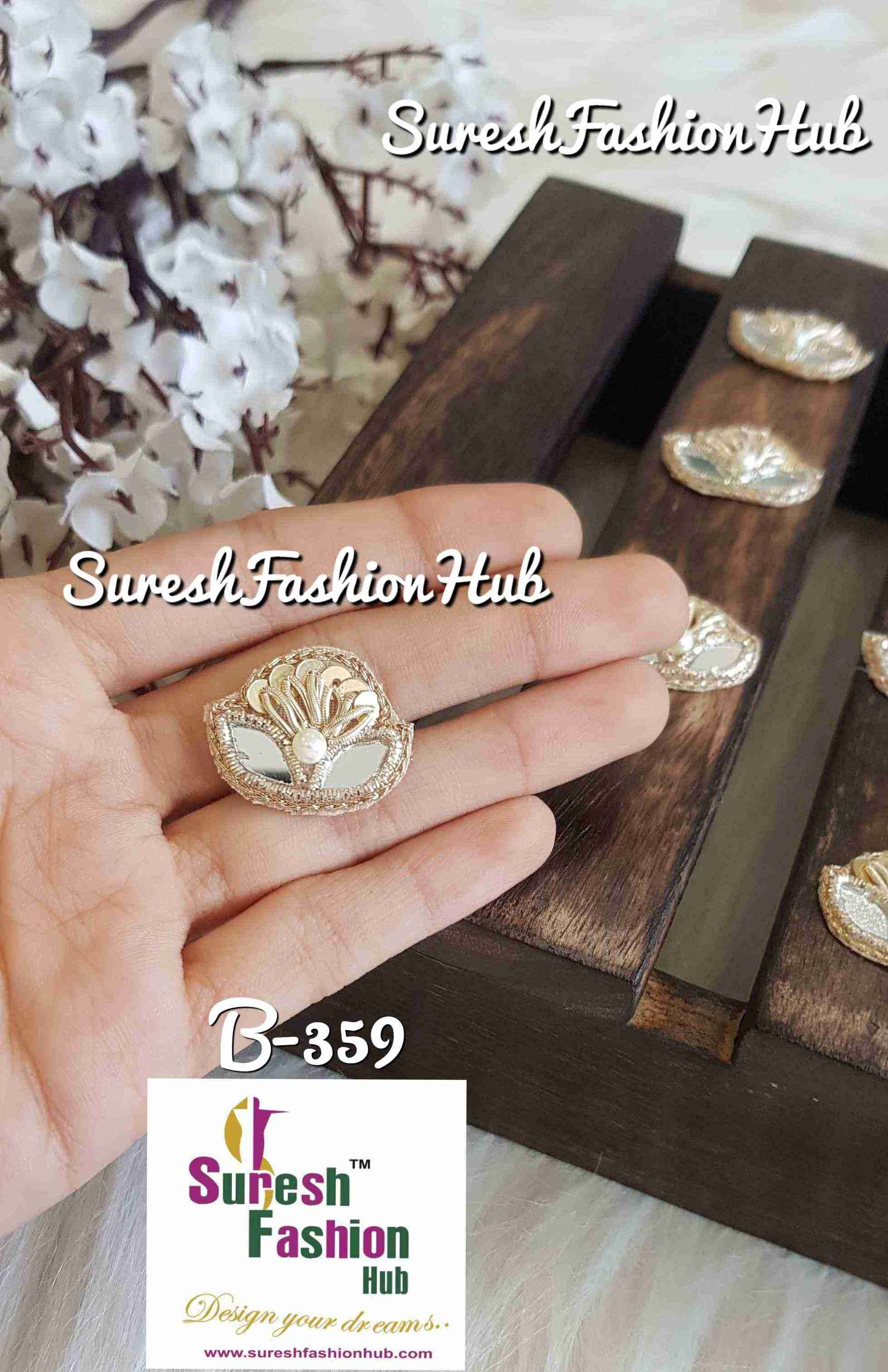 Half Cut Flower Embellished Butties