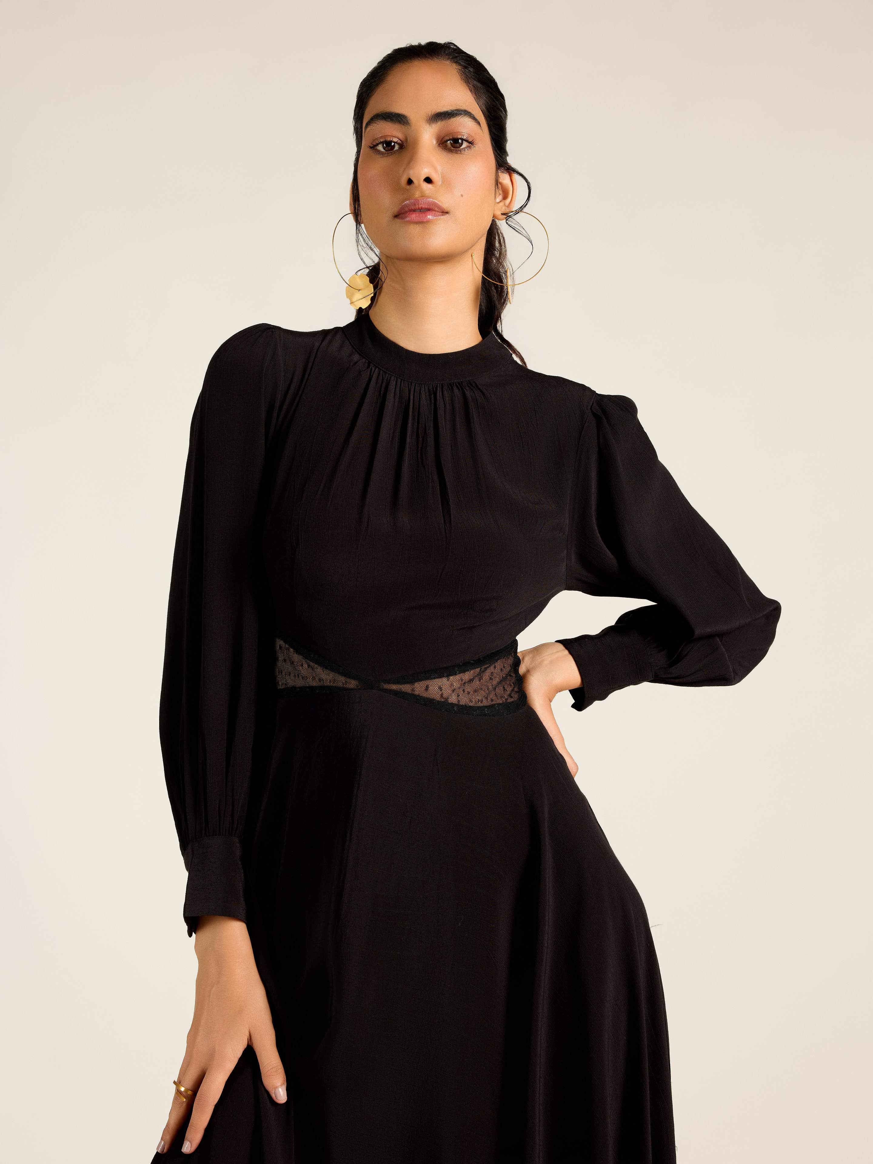 BLACK MARGO LONG DRESS