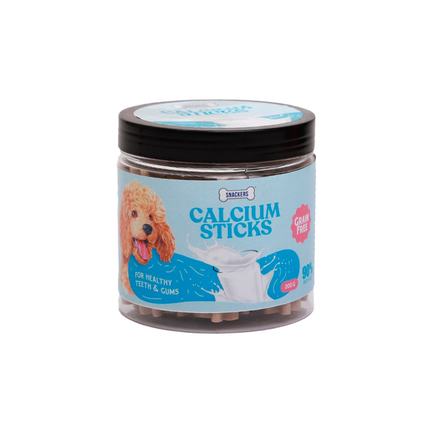 Snackers Calcium Milk Sticks Twist Sticks Dog Treats, 200g