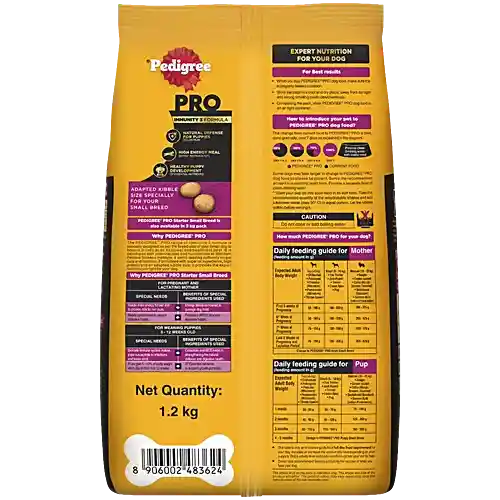 Pedigree PRO Mother & Pup Starter (3-12 Weeks) Small Breed Dry Dog Food 1.2 kg