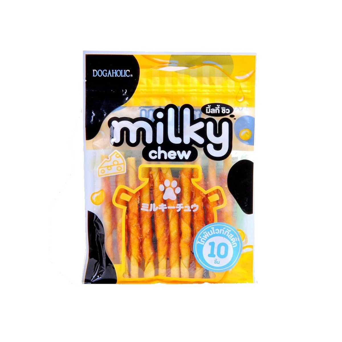 Dogaholic Milky Chew Cheese & Chicken Stick Dog Treat - 10 pcs
