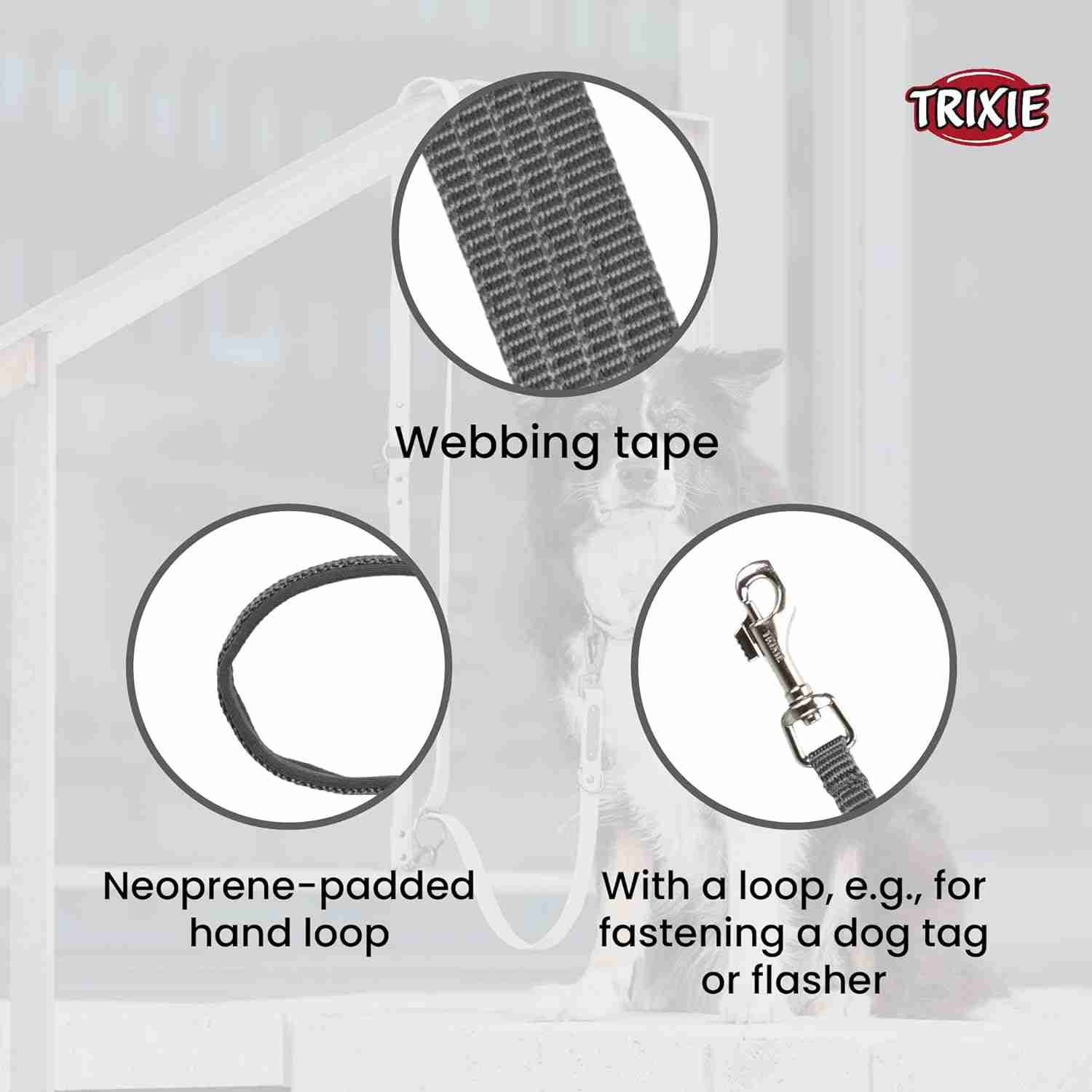 Trixie Premium Leash for Dogs, Graphite