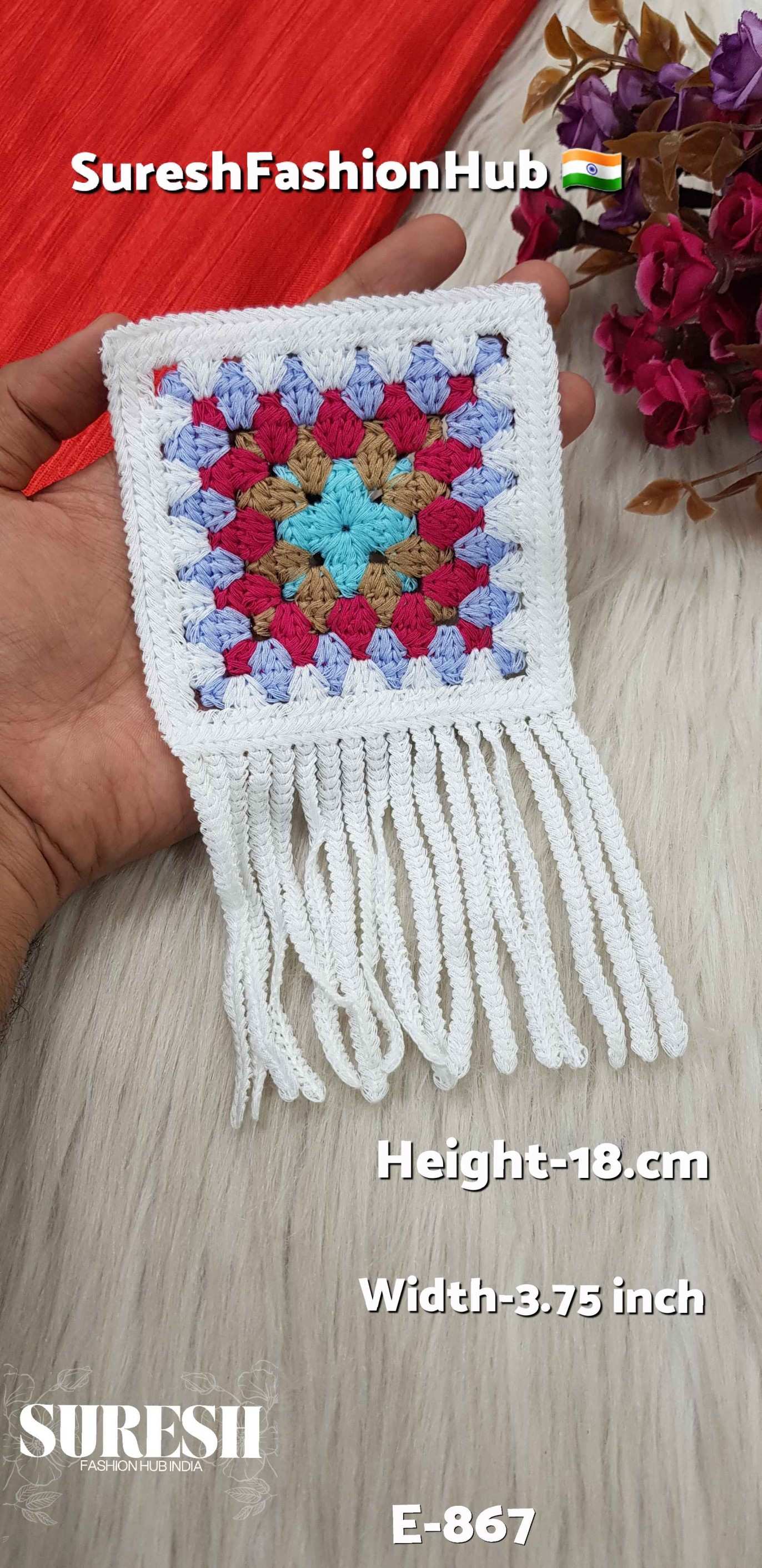 Marvellous Bloom Embroidered Fringe Patch