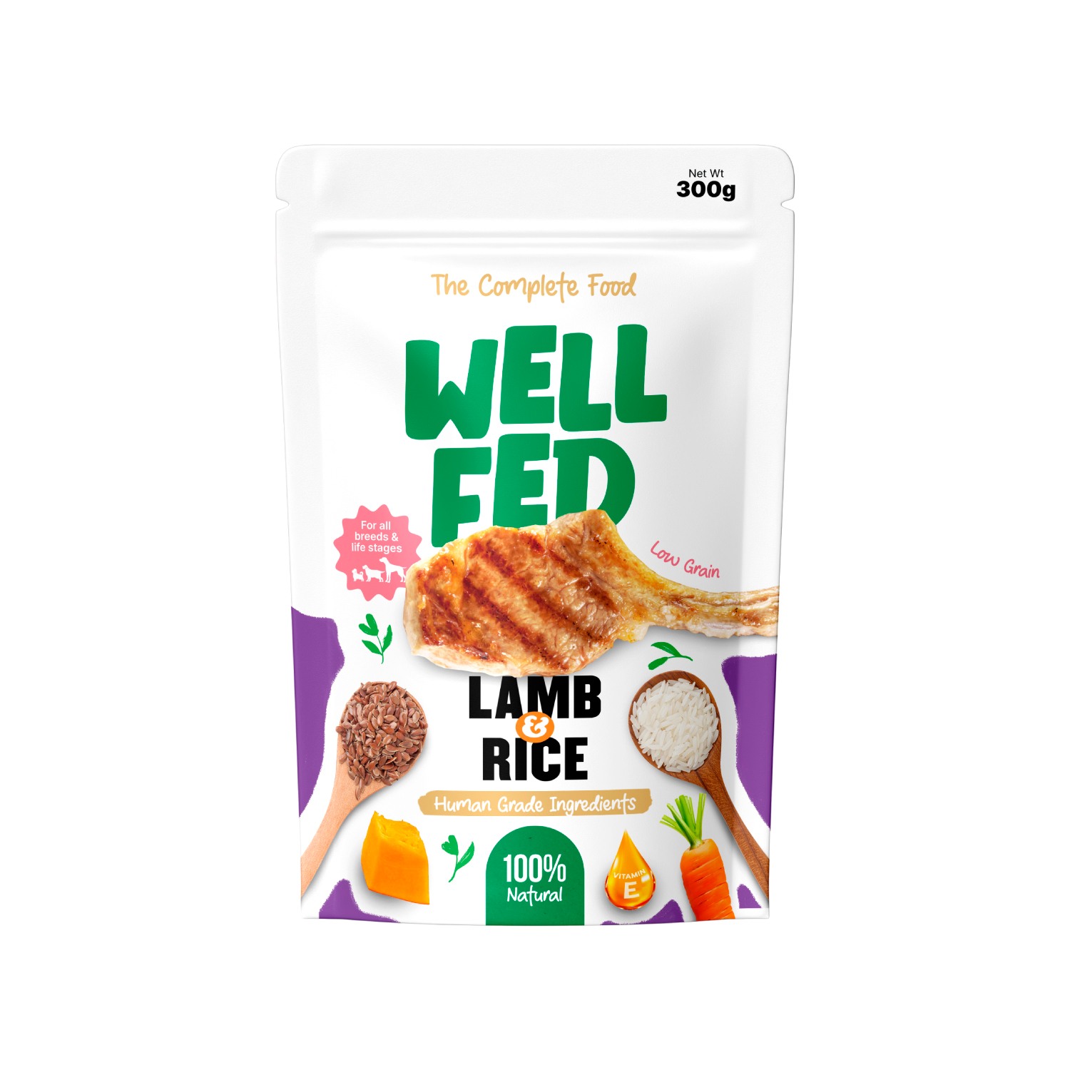 Well Fed Lamb & Rice Wet Dog Food 300 g
