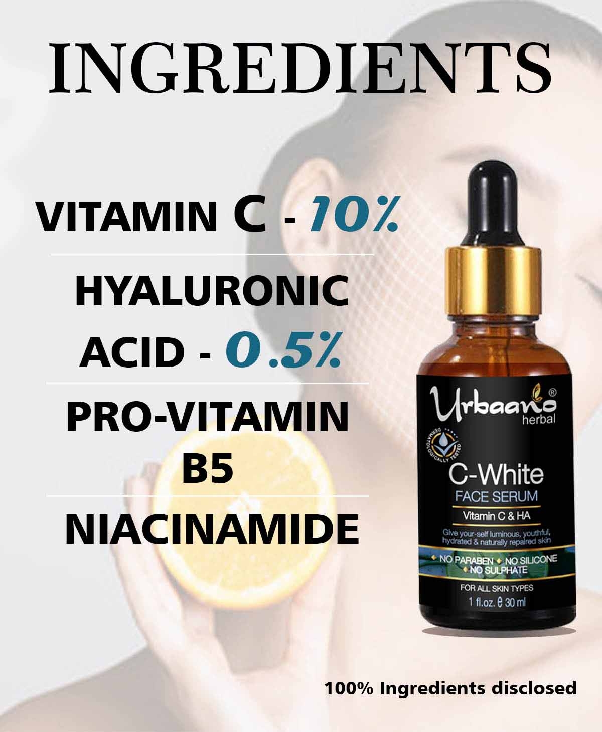 Urbaano Herbal | Urbaano Herbal Kumkumadi Skin Whitening & Brightening Cream & Vitamin C10, Hyaluronic Acid Face Serum 2