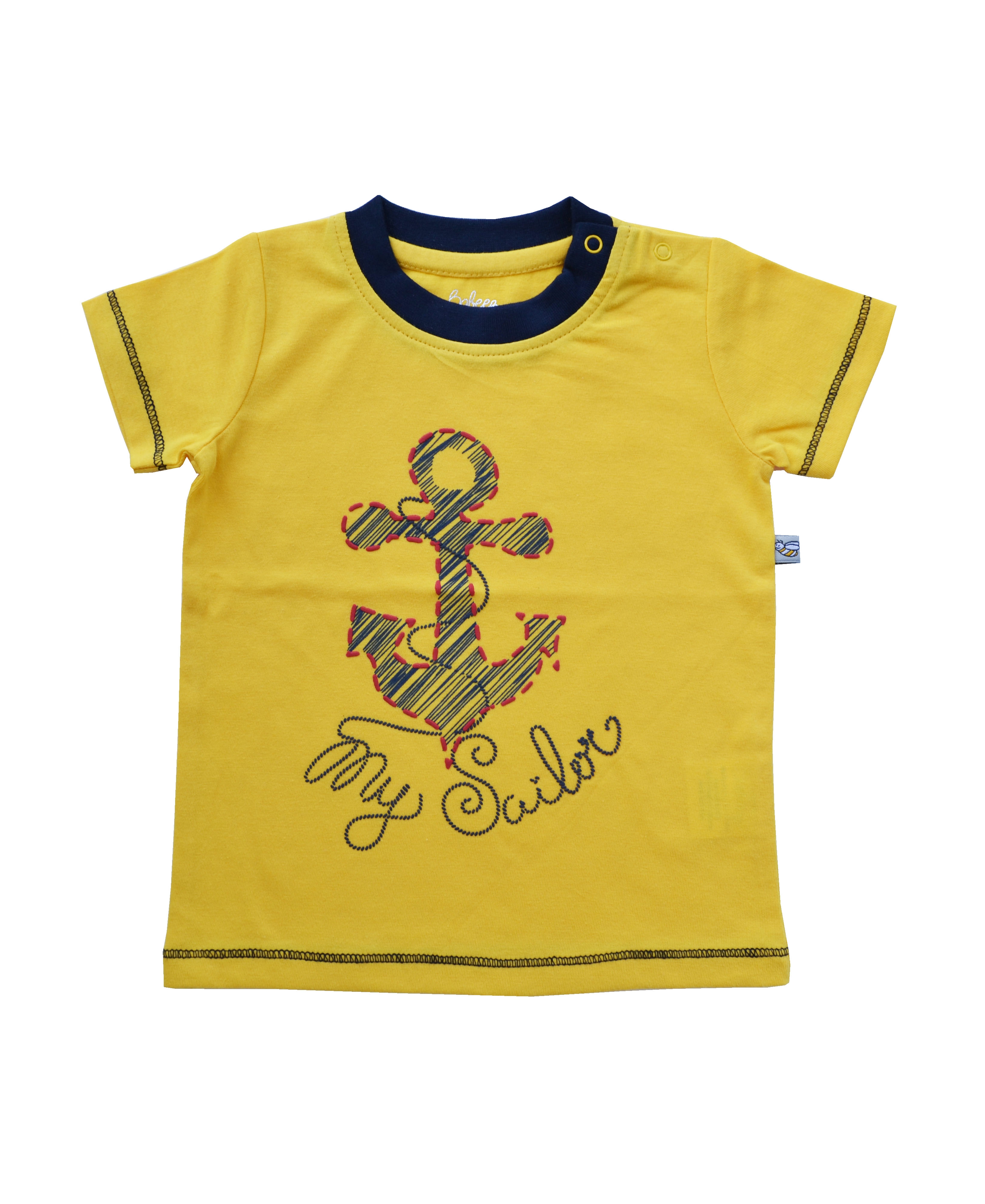 My Sailor Print on Yellow T-Shirt (100% Cotton Single Jersey)