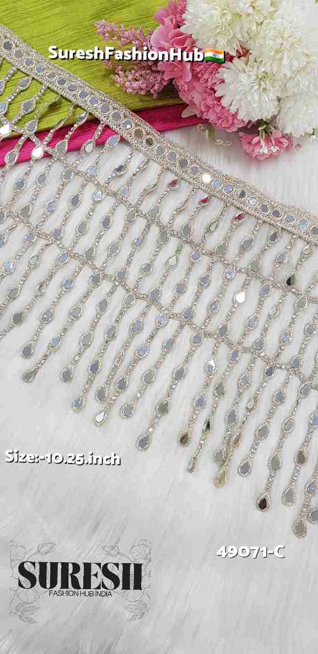 Pearl Royal Drop Mirror Rhinestone Couture Lace – 49071-Emb