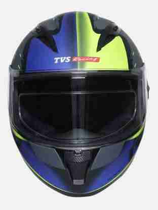 TVS Racing Helmet Matt Blue & Neon - DV