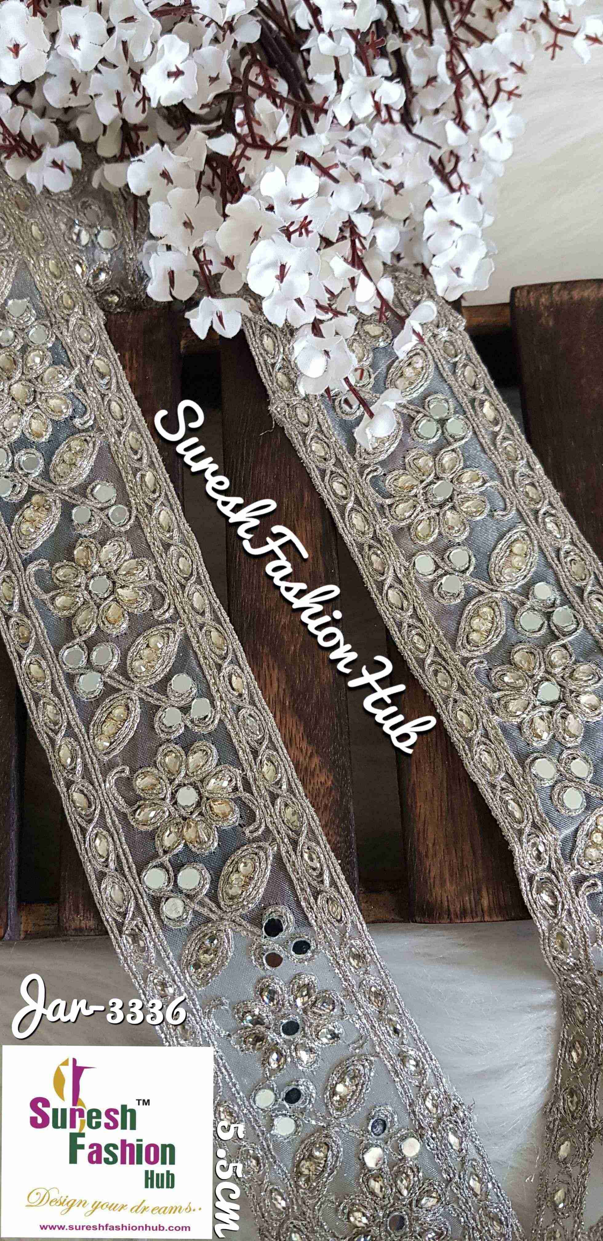 Flower Mirror Inlays Embellished Trim