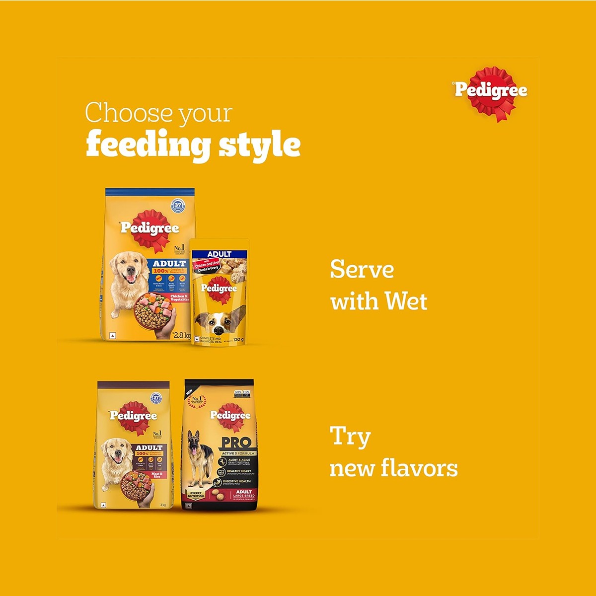 Pedigree Adult Chicken & Vegetables Dry Dog Food