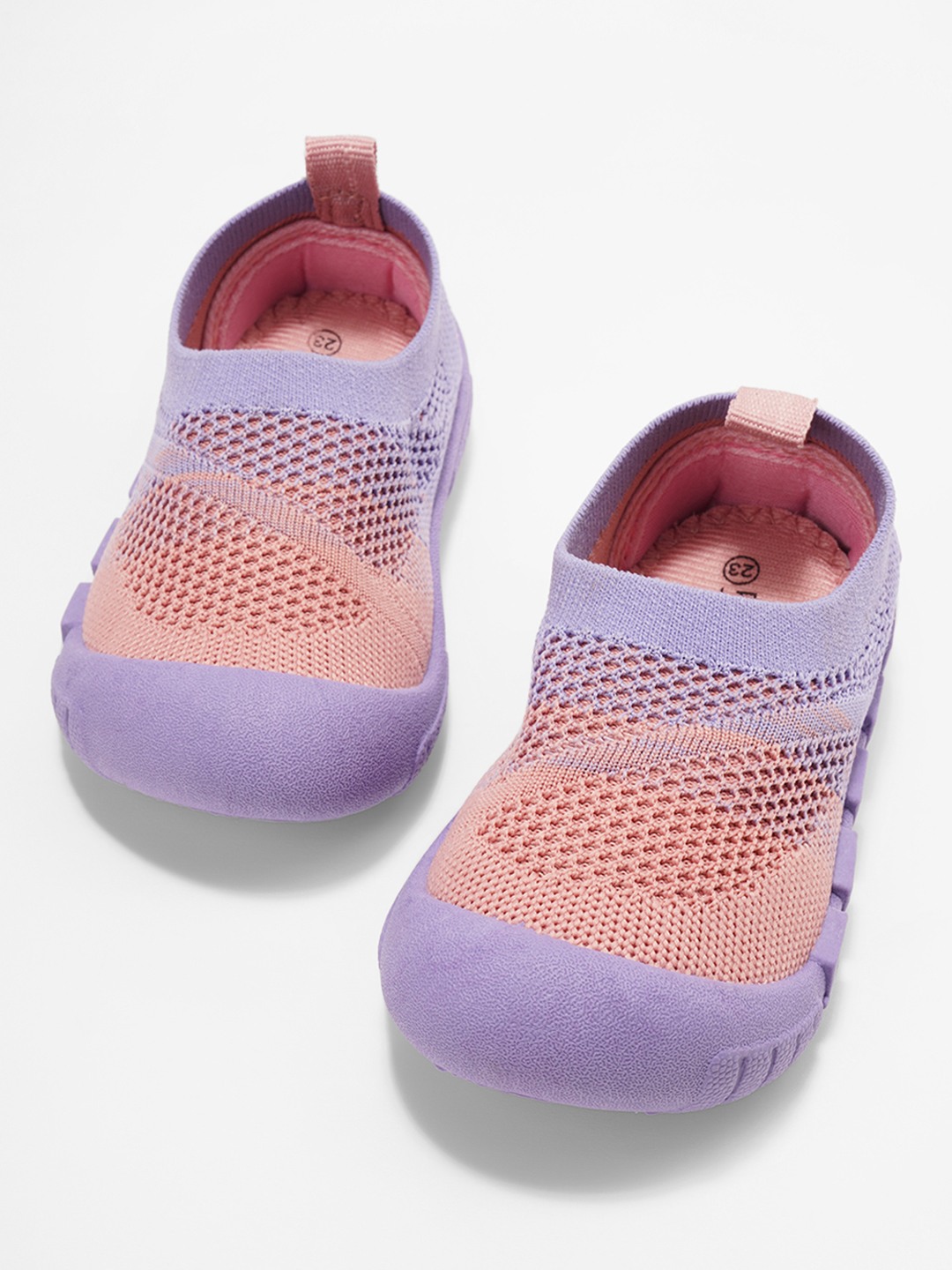 Lilac Ombre Knit Slip-on Casual Shoes