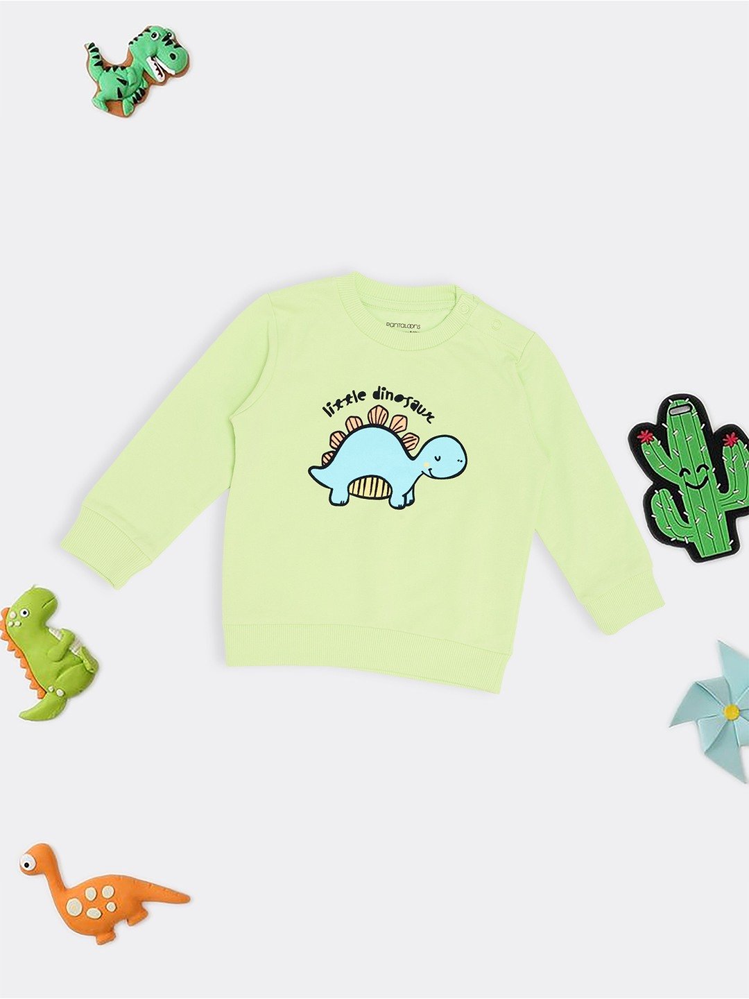 Lime Dinosaur Artwork Cosy Sweatshirt