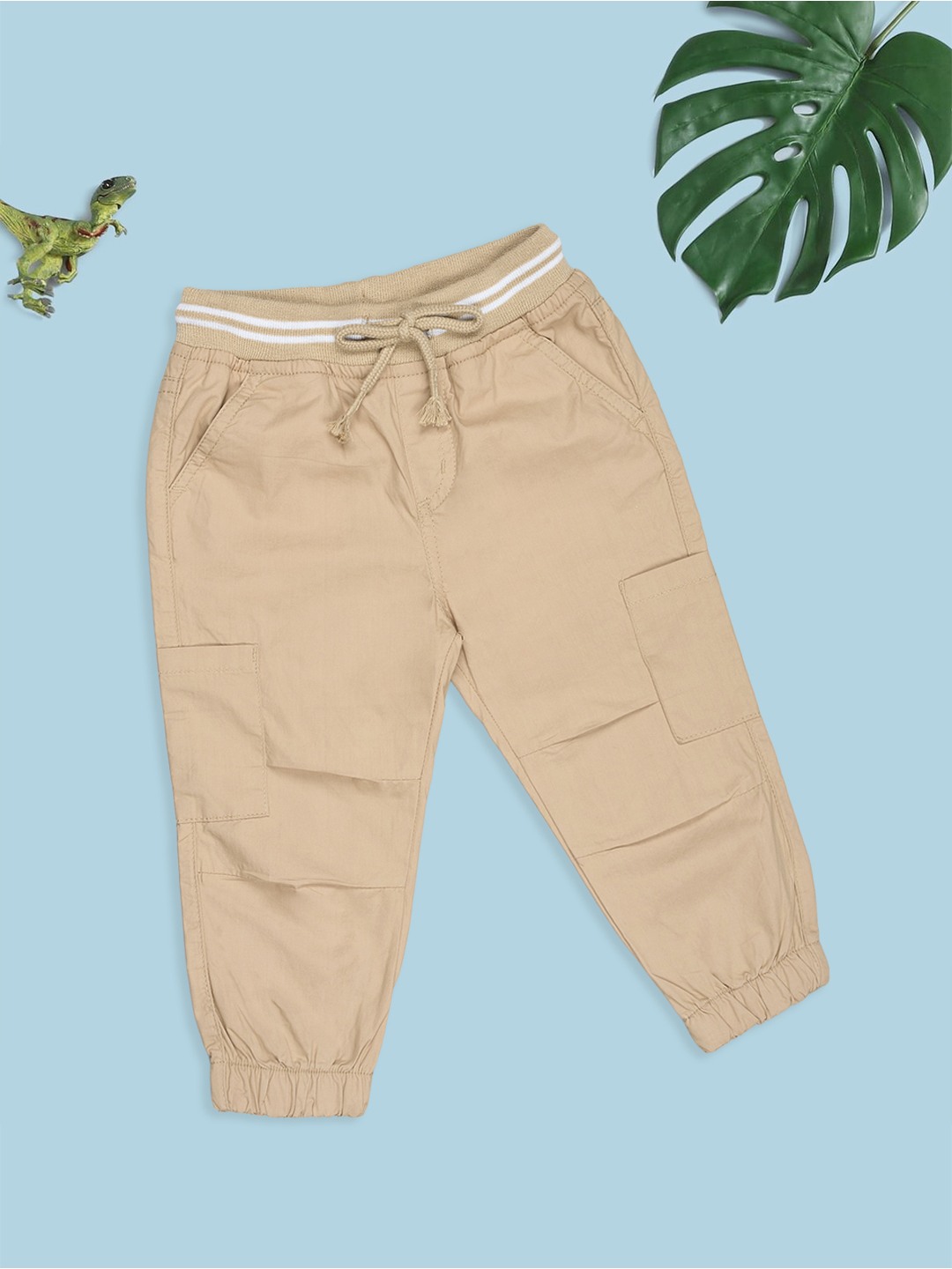 Beige Utility Pocket Joggers