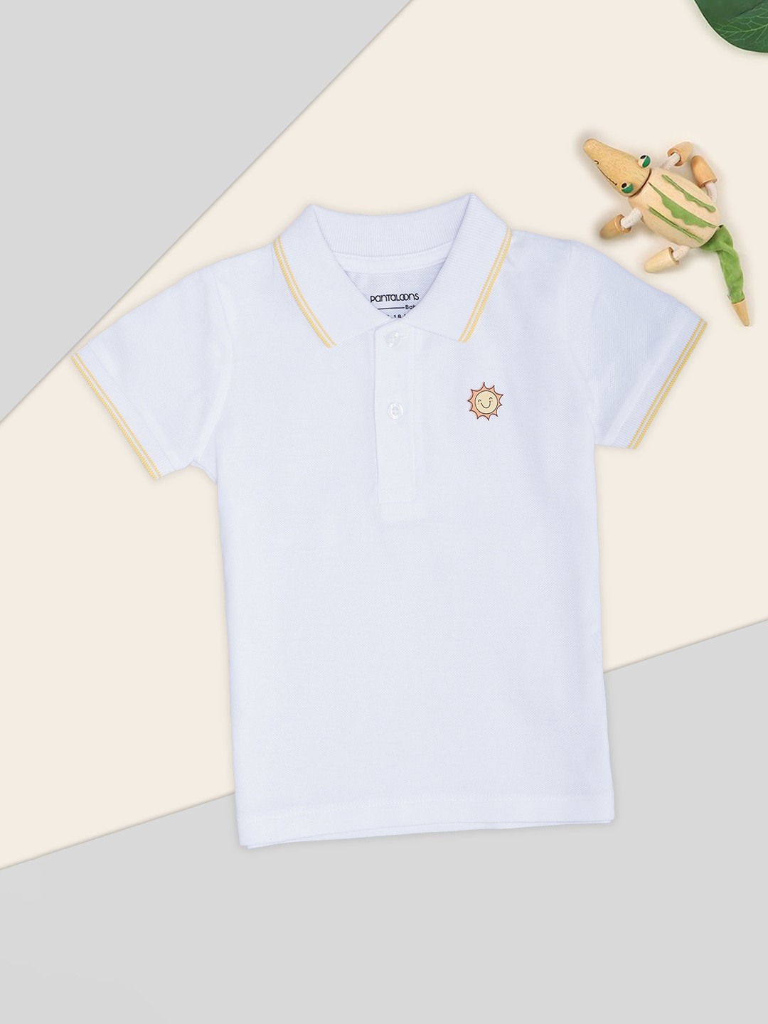 White Graphic Polo T-Shirt