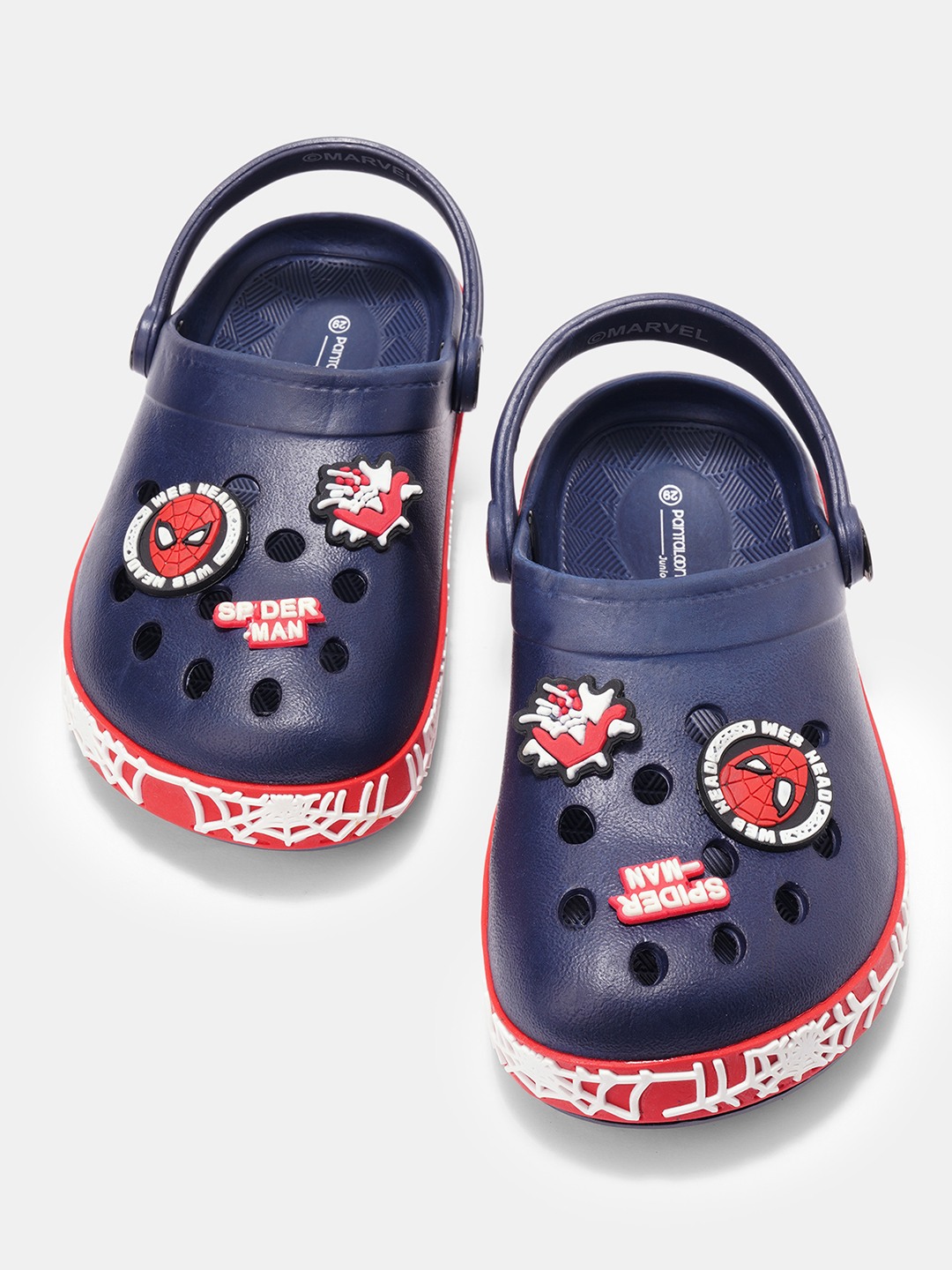 Navy Spider-Man Clogs with Charms