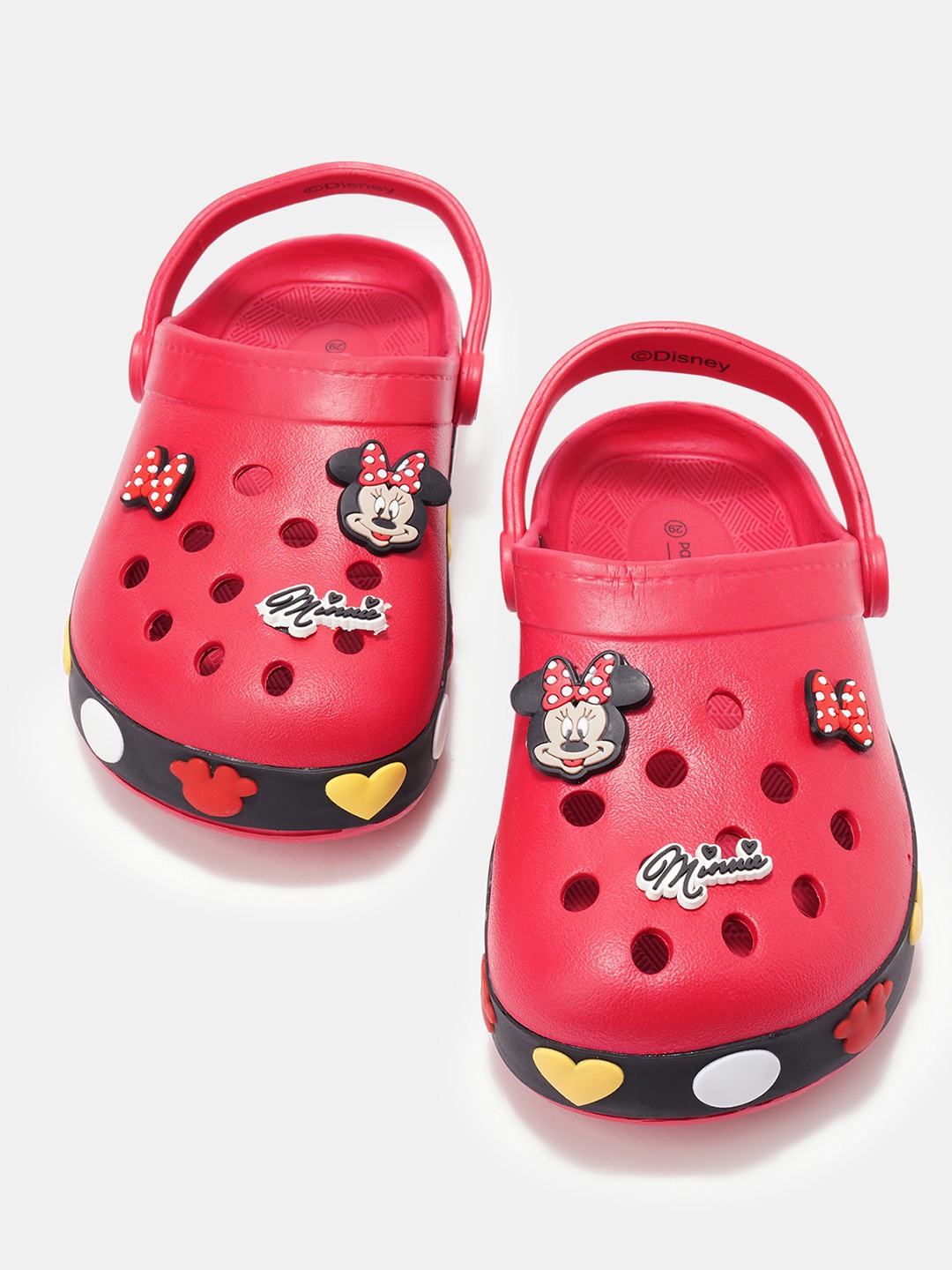 Red Minnie Mouse Clogs with Charms