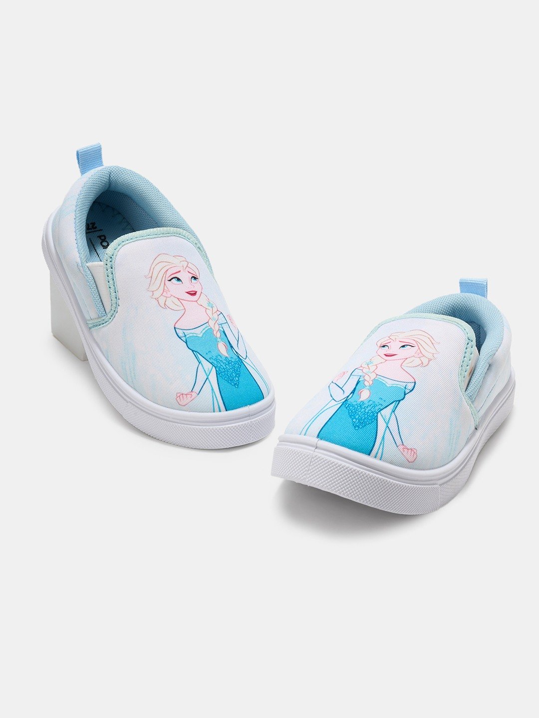 White Frozen Print Slip-On Shoes