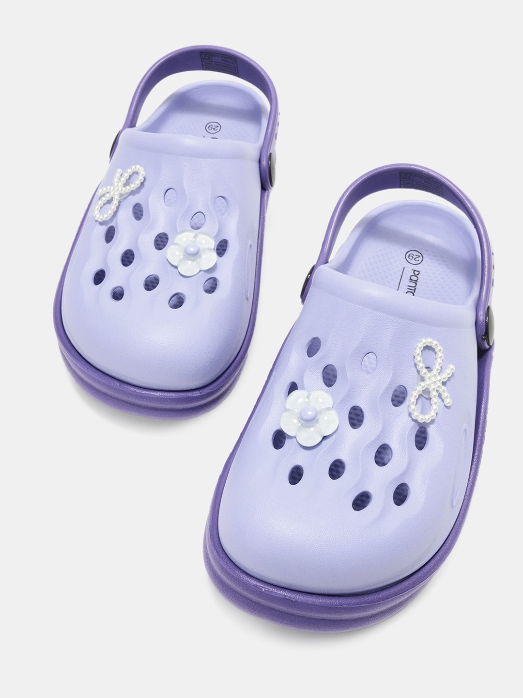 Blue Dual Tone Clogs with Charms