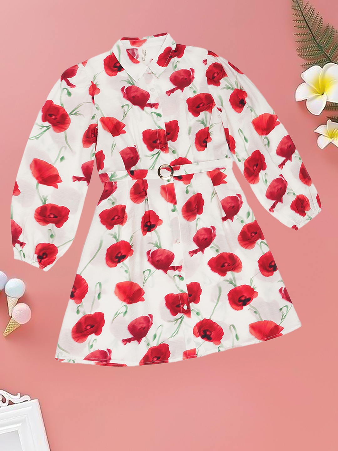 PrintedOff WhiteDresses