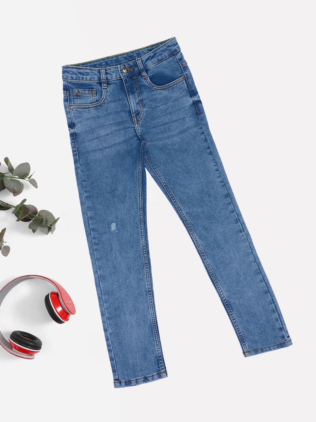 Blue Stone Wash Slim Fit Jeans