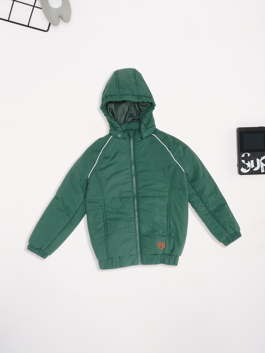 Teal Utility Puffer Jacket