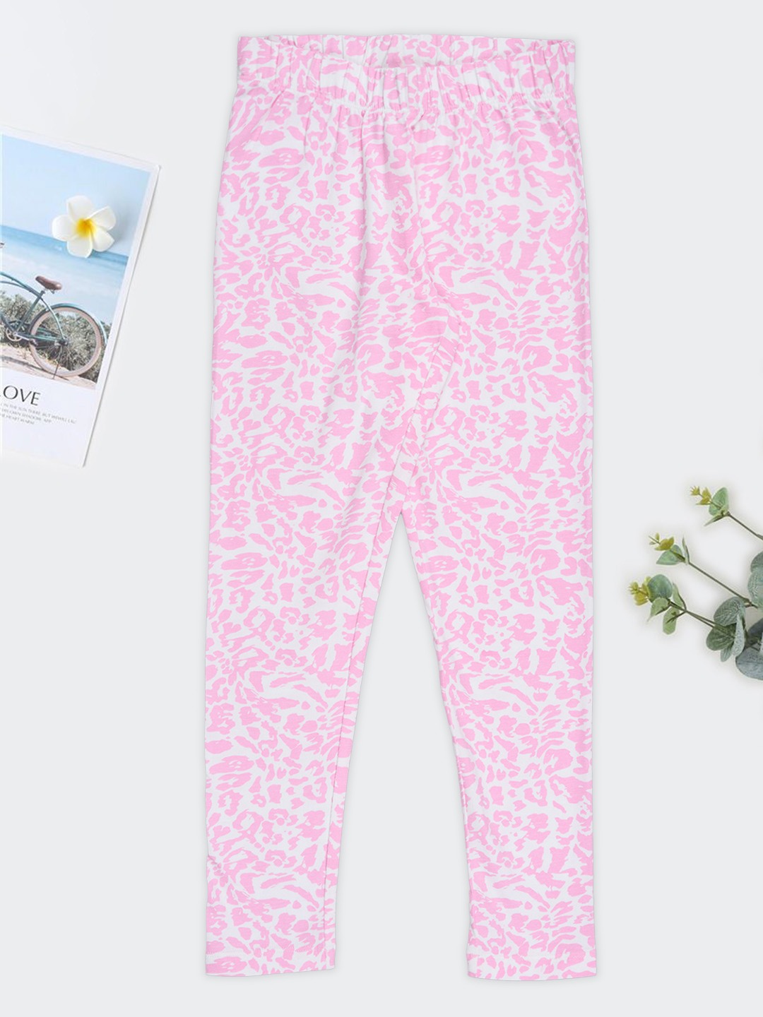 Pink Abstract Print Leggings