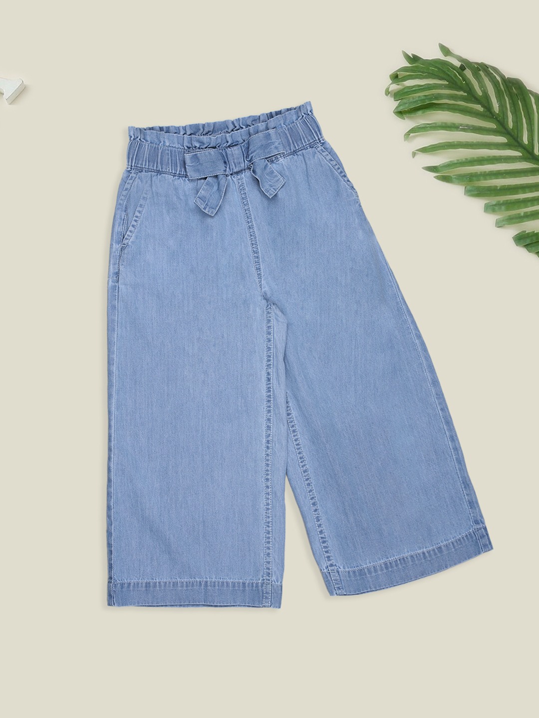 Light Blue Denim Palazzos