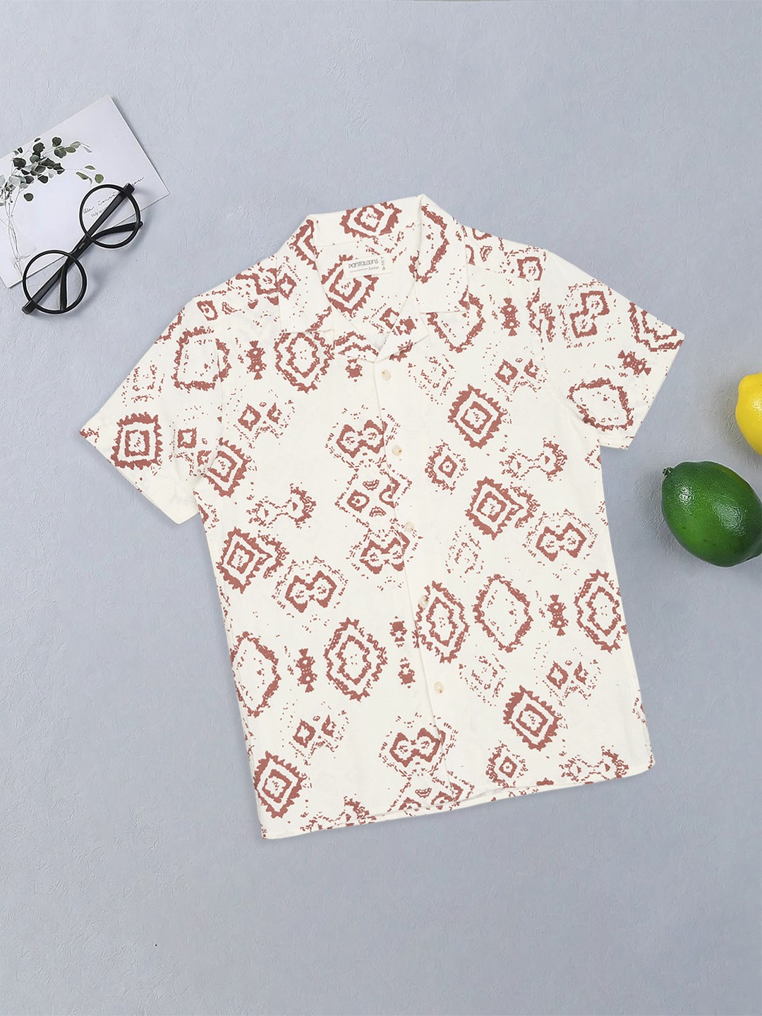 Off-White Geometric Ethnic Print Resort Shirt