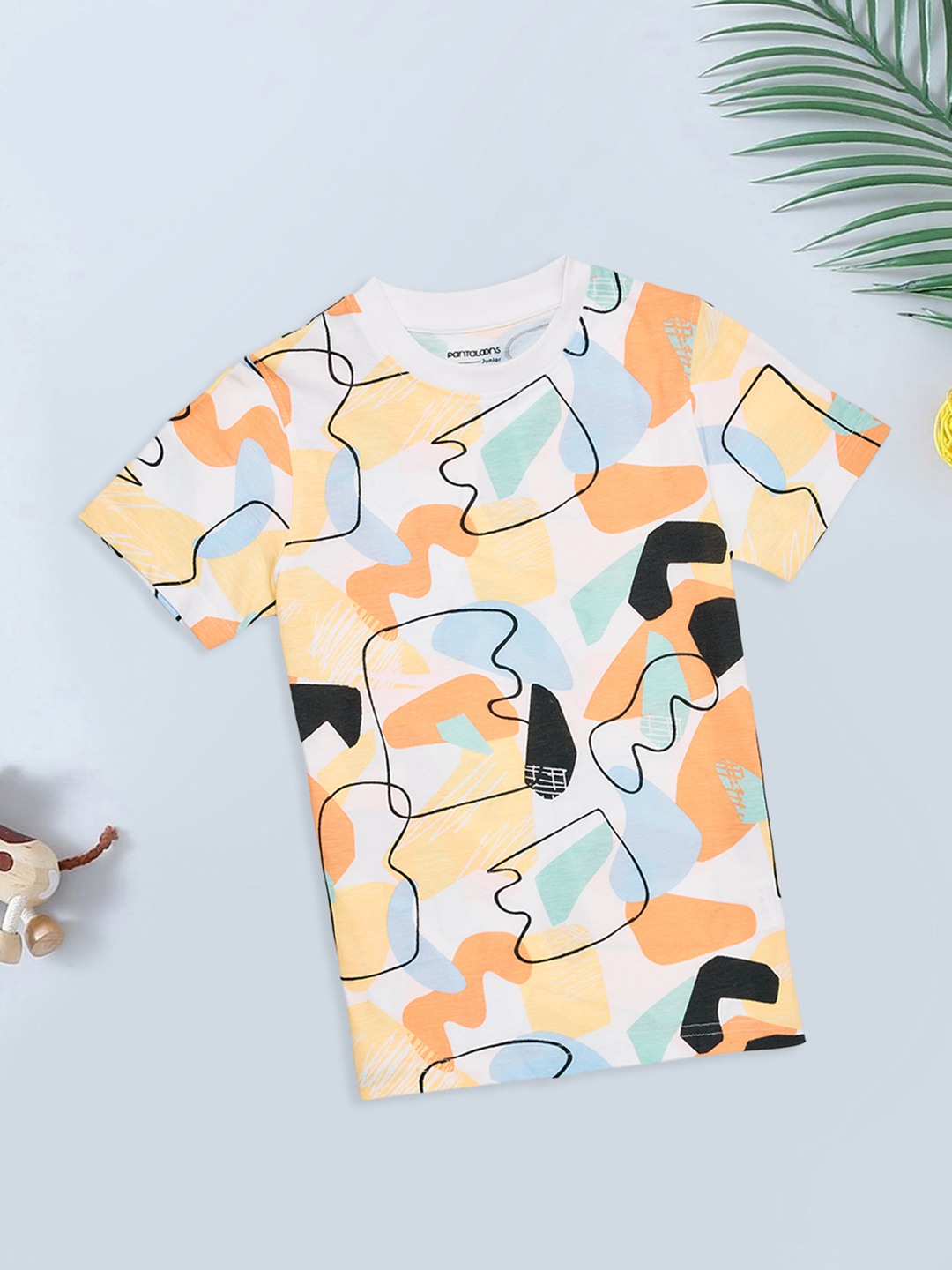 Multicoloured Abstract Print T-Shirt