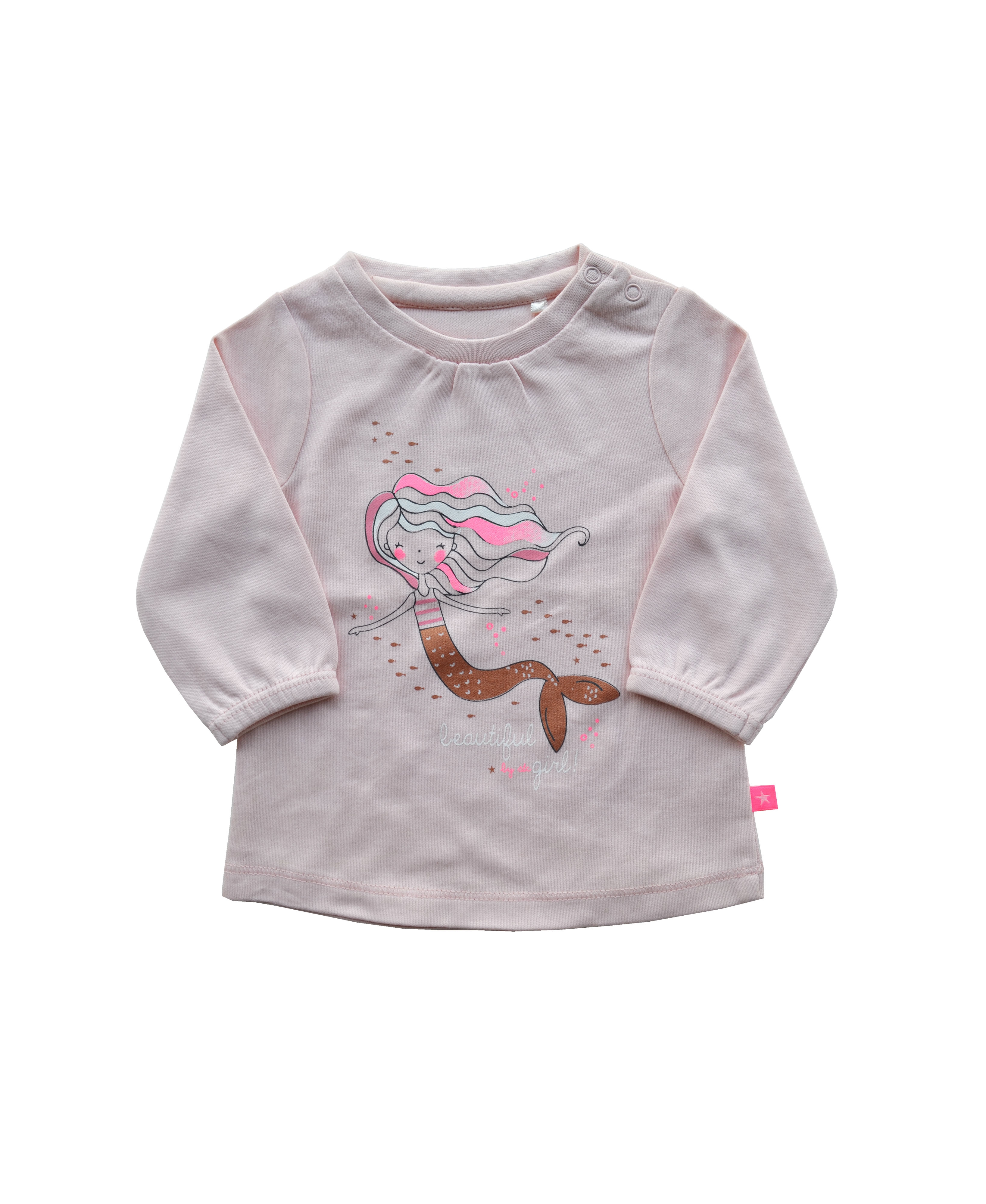 Babeez | Lt.Pink Girls T-Shirt with Mermaid print (100% Cotton Interlock Biowash) undefined